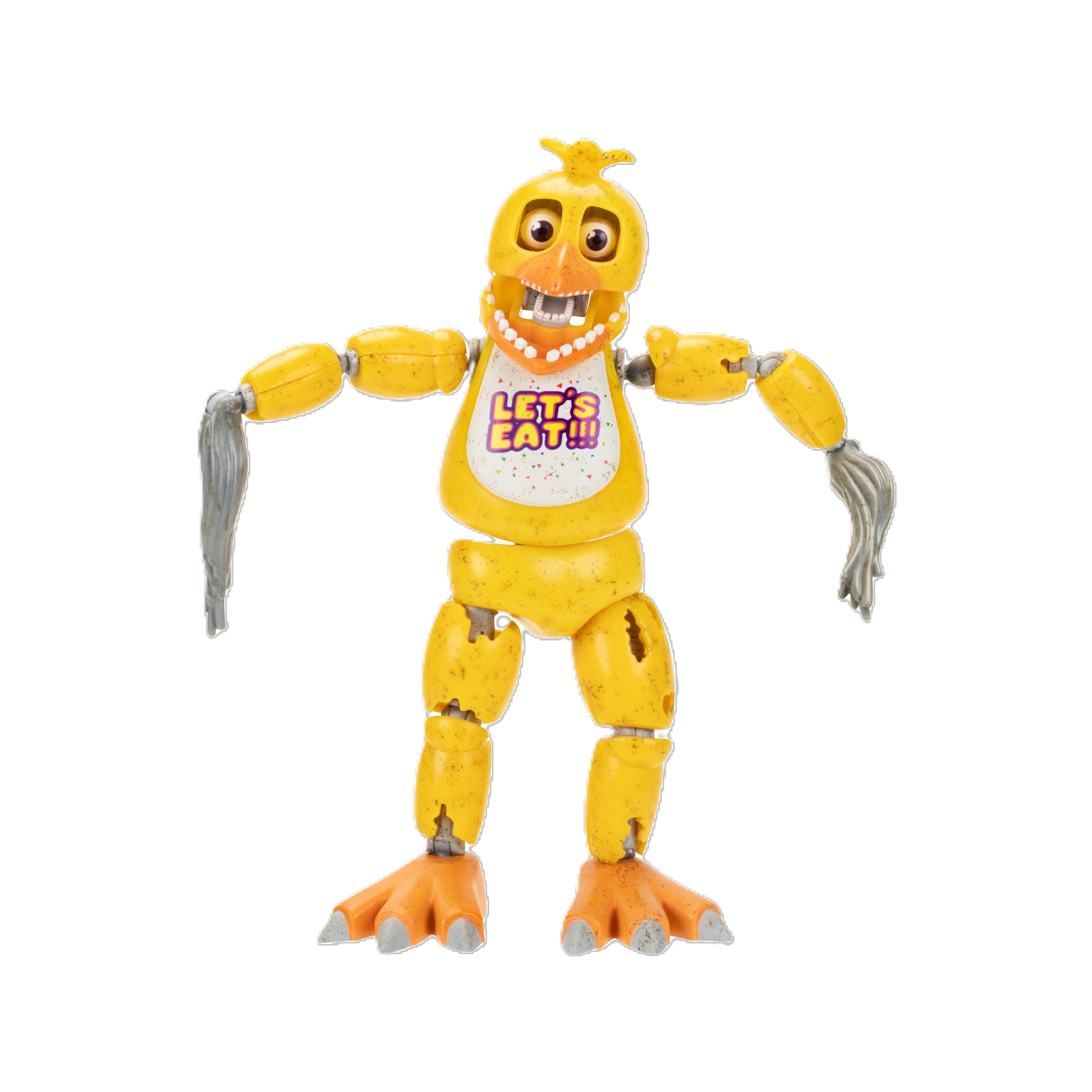 Jazwares Five Nights at Freddy's Endo-1 Classic Chica and Withered Chica Endoskeleton 6-in Glow-in-the-Dark Action Figure Set