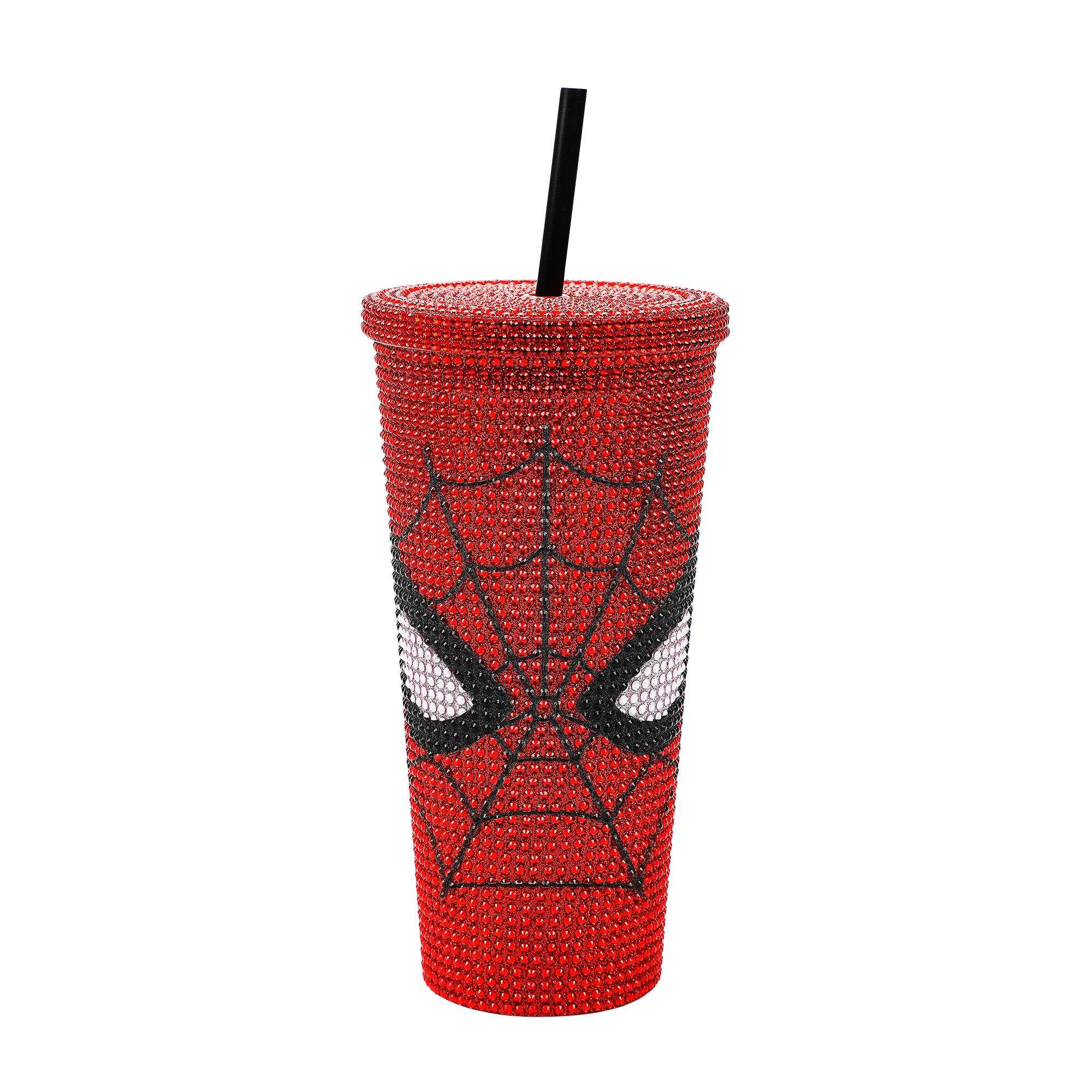 Marvel Spider-Man Big Face 24oz Rhinestone Cup