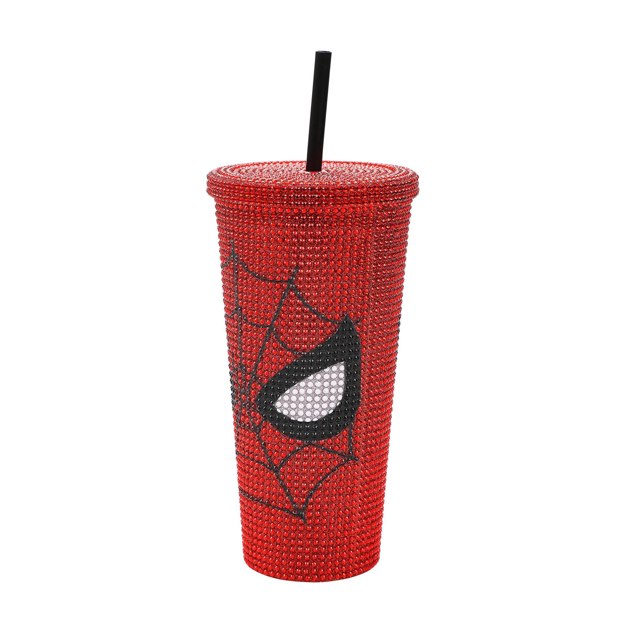Marvel Spider-Man Big Face 24oz Rhinestone Cup