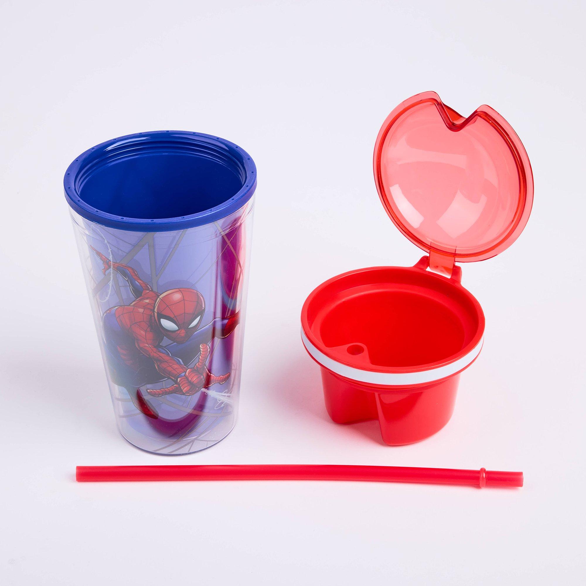 Marvel Spider-Man 16-Oz Acrylic Tumbler with Snack Topper