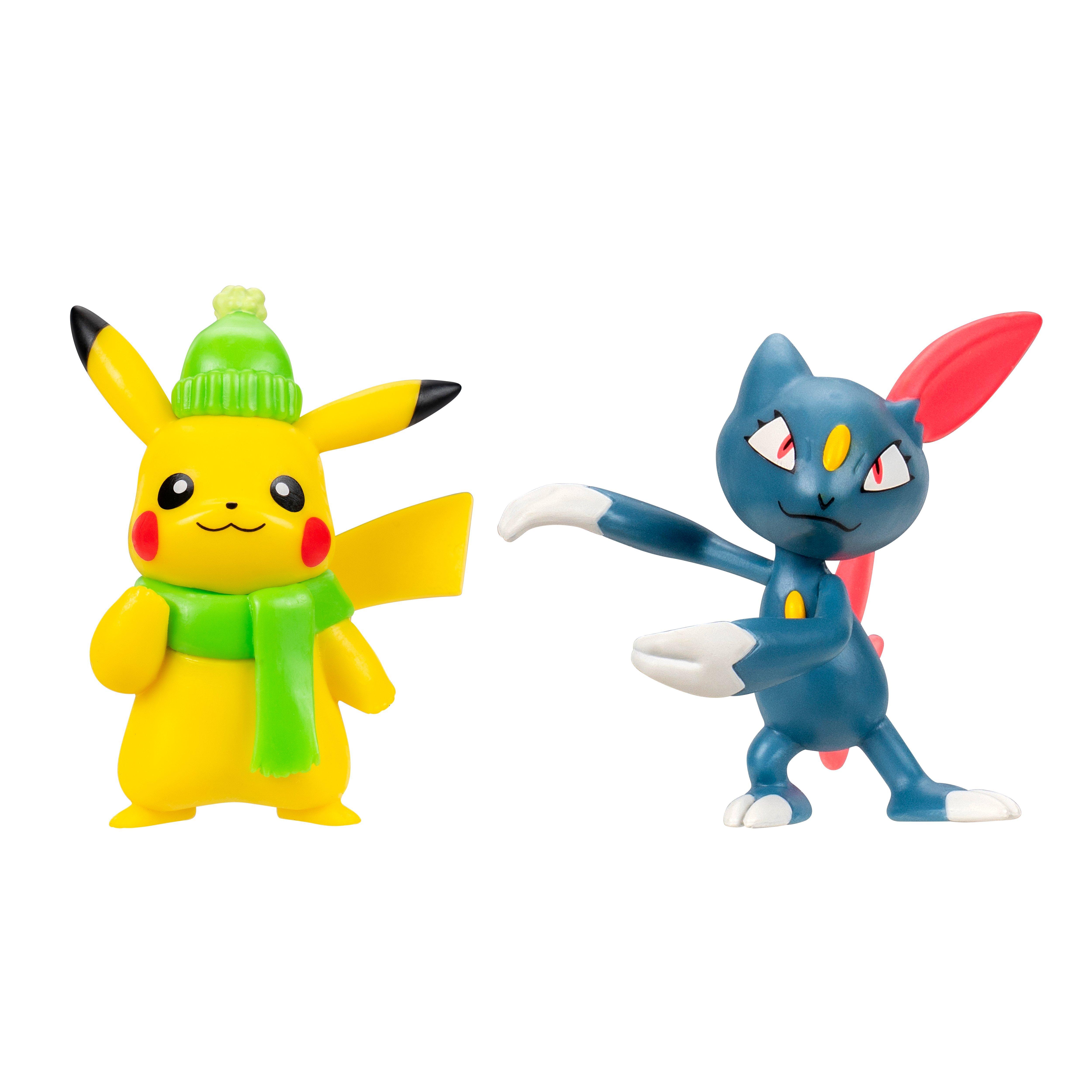 Jazwares Pokemon Sneasel and Holiday Pikachu Battle Figure - 2-Pack