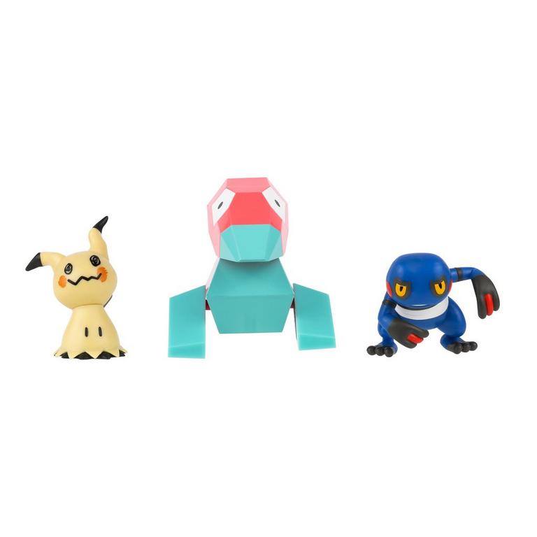 Jazwares Pokemon Battle Figure Set 3-Pack (Croagunk, Mimikyu