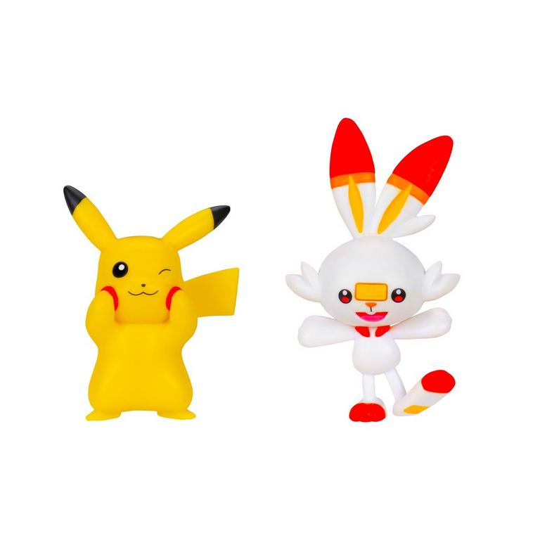 Jazwares Pokemon First Partner Scorbunny and Pikachu Battle Figure - 2 Pack