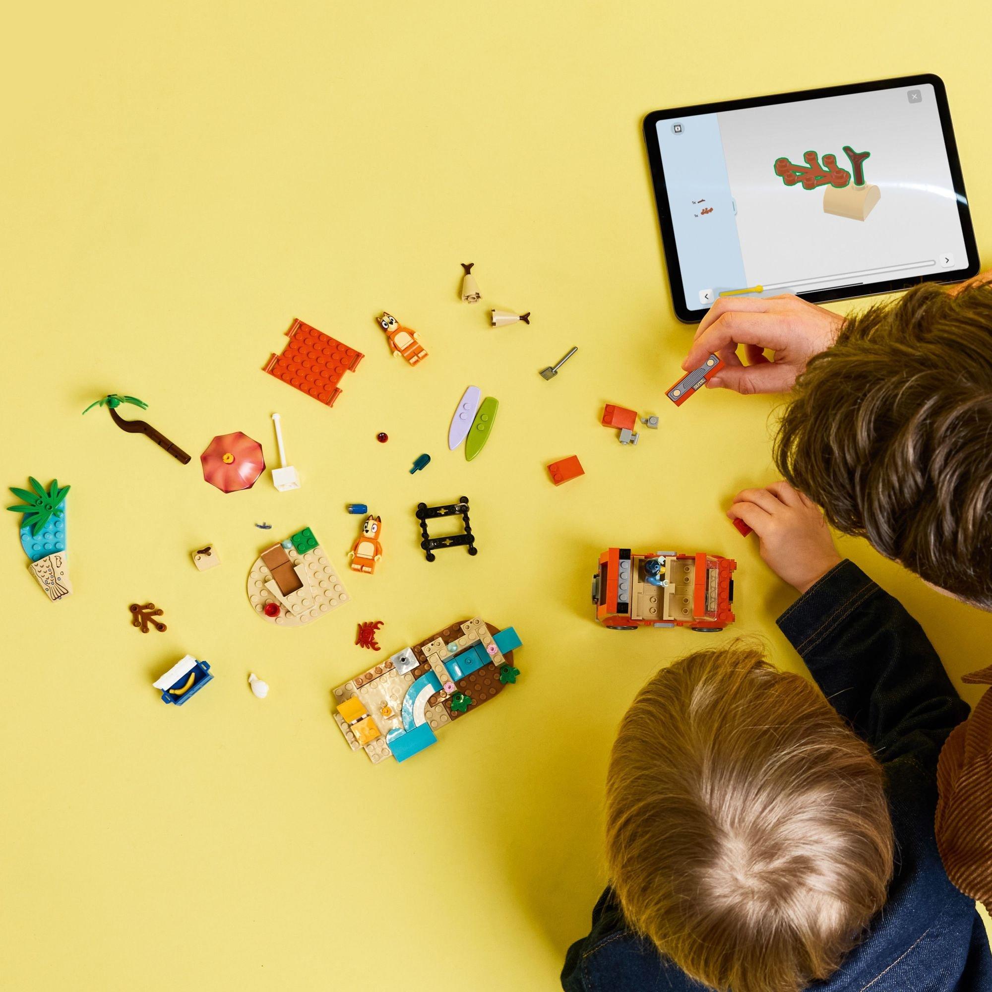 LEGO Bluey: Bluey's Beach and Family Car Trip Building Set 11202