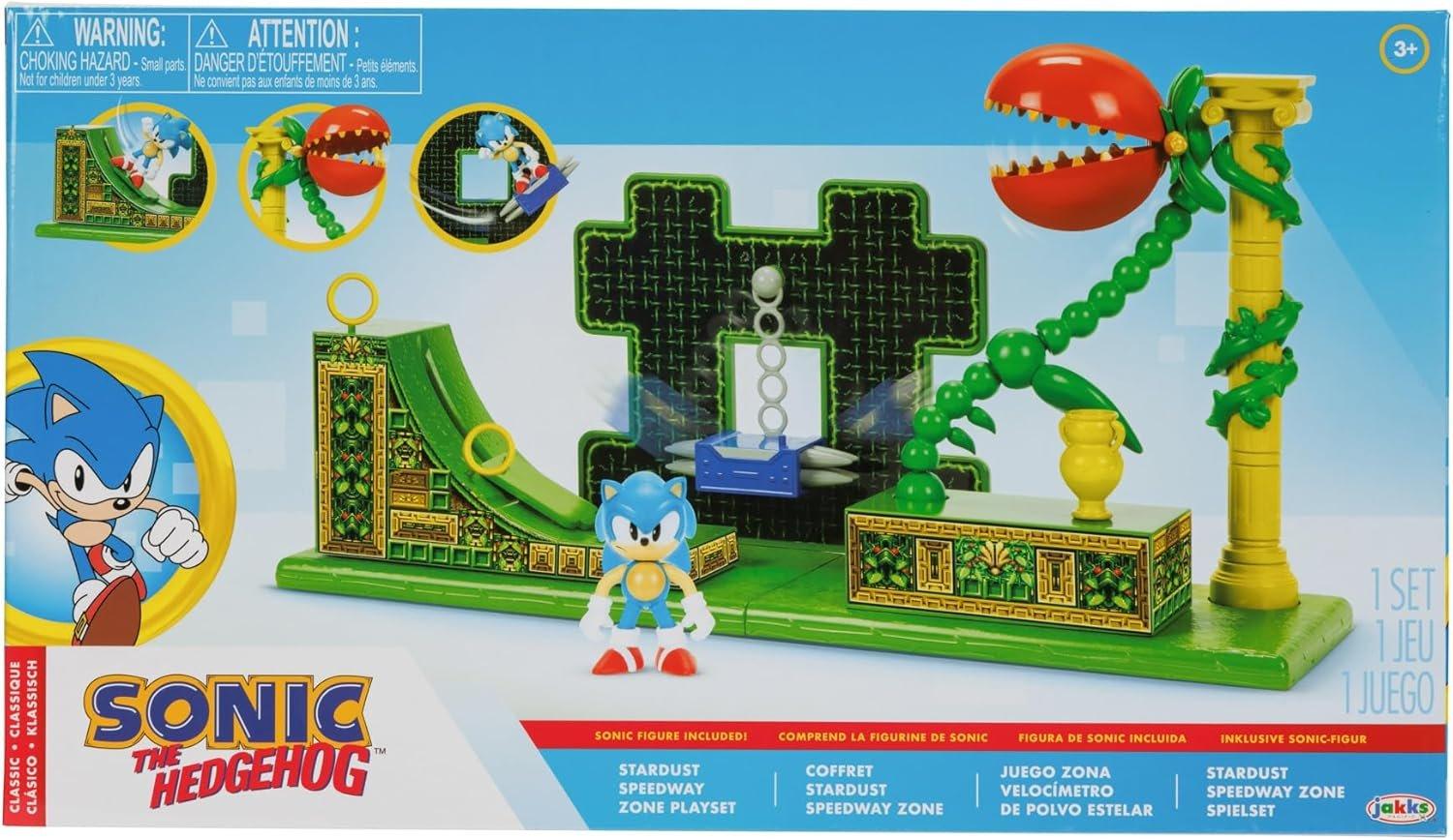 Jakks Pacific Sonic the Hedgehog Stardust Speedway Zone Playset with 2.5-in Sonic Figure