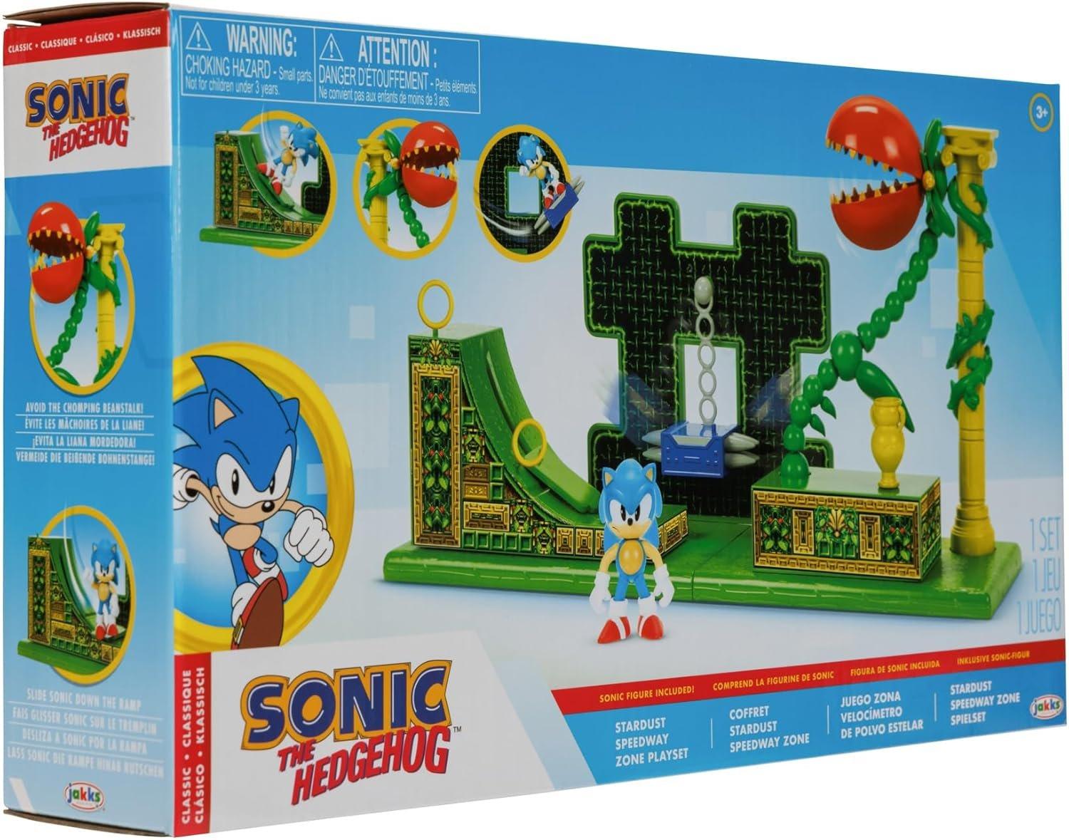 Jakks Pacific Sonic the Hedgehog Stardust Speedway Zone Playset with 2.5-in Sonic Figure
