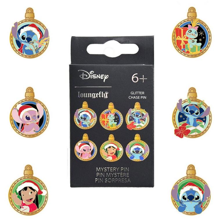 Loungefly Disney Lilo and Stitch Holiday Ornaments Mystery Box Pins