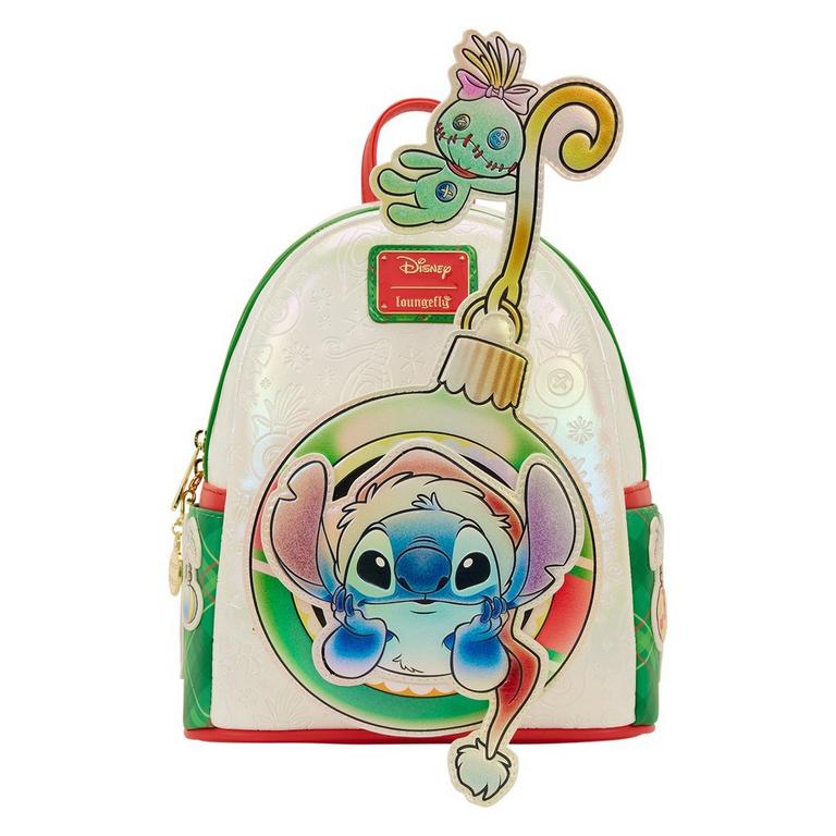 FT イホンギ 2025クリスマスファンミ　バック、ポーチ、クリップ Loungefly Disney Stitch and Scrump Iridescent Holiday Ornament