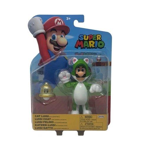 マリオとルイージ4体 Jakks Pacific Super Mario Cat Luigi 4-in Action Figure with Super