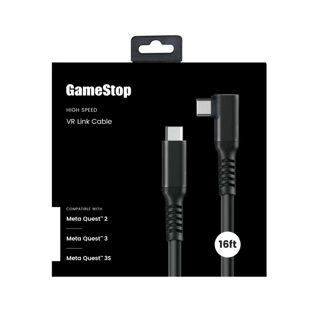 GameStop Virtual Reality 16-ft Fiber Optic Link Cable for Meta Quest 2, 3, and 3S