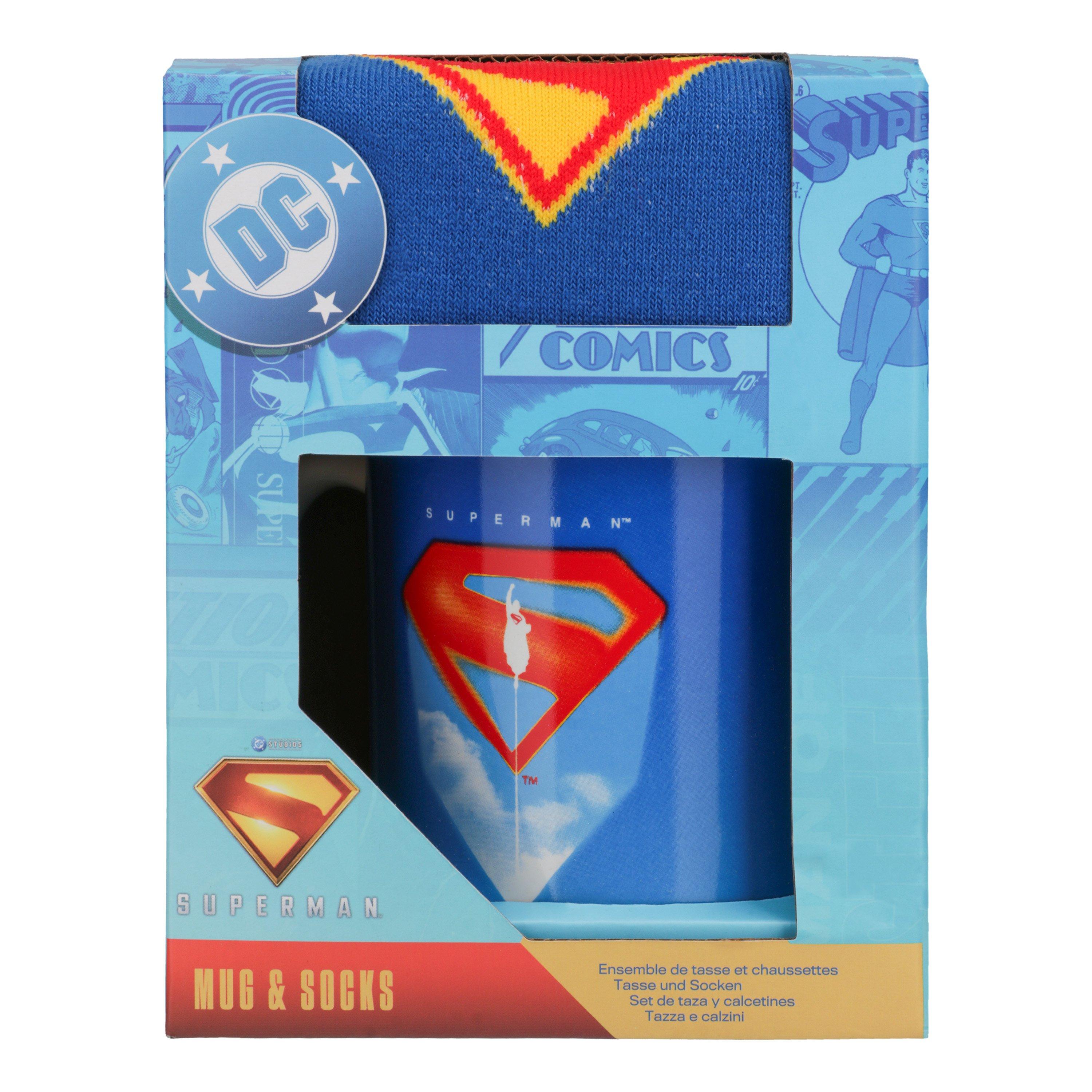 Superman Sock and Mug 10oz Set