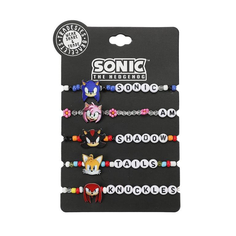 Sonic The Hedgehog Cast Beaded Bracelet 5-Pack Set