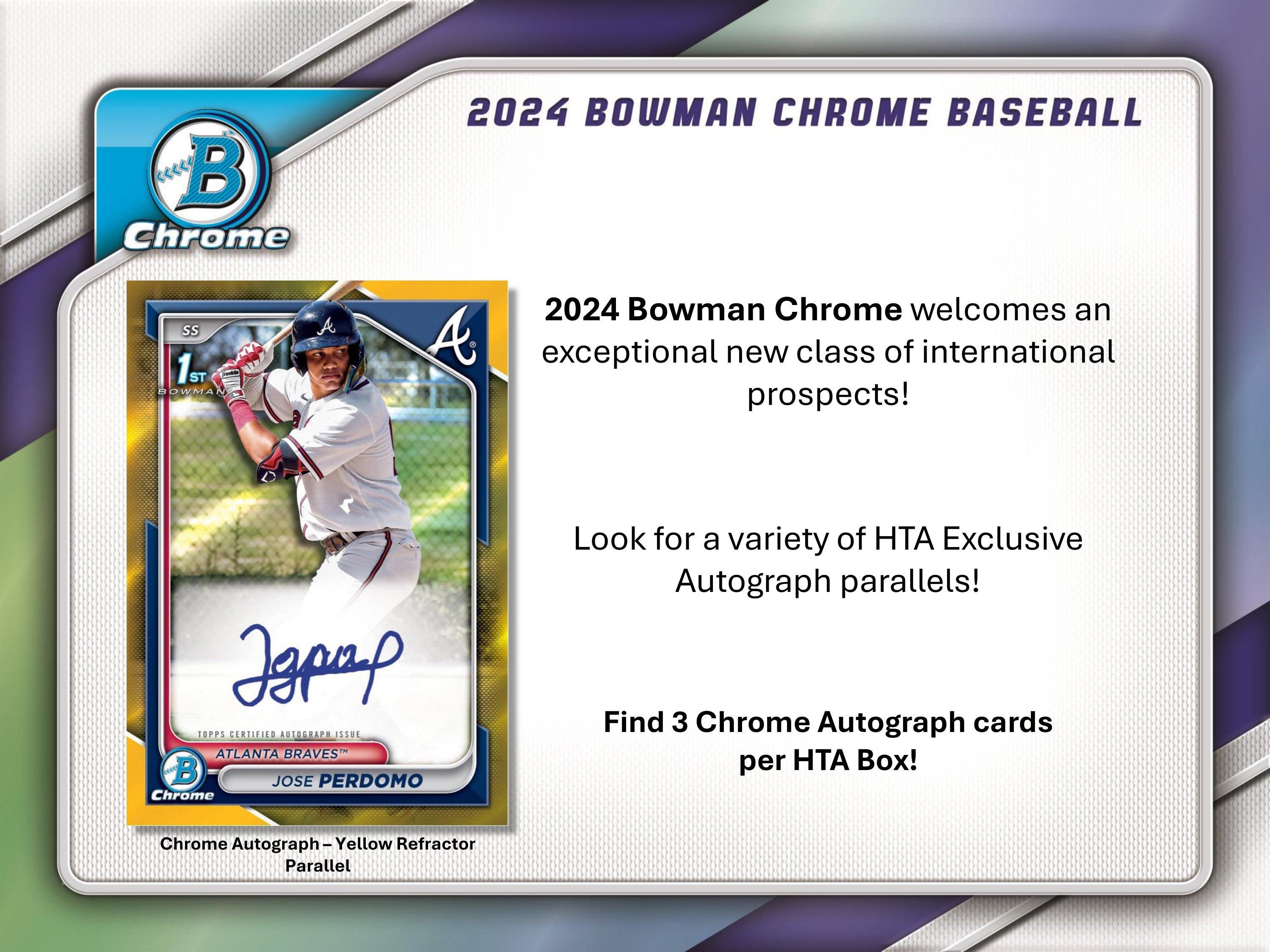 2024 Topps Bowman Chrome MLB Baseball HTA Choice Box | GameStop