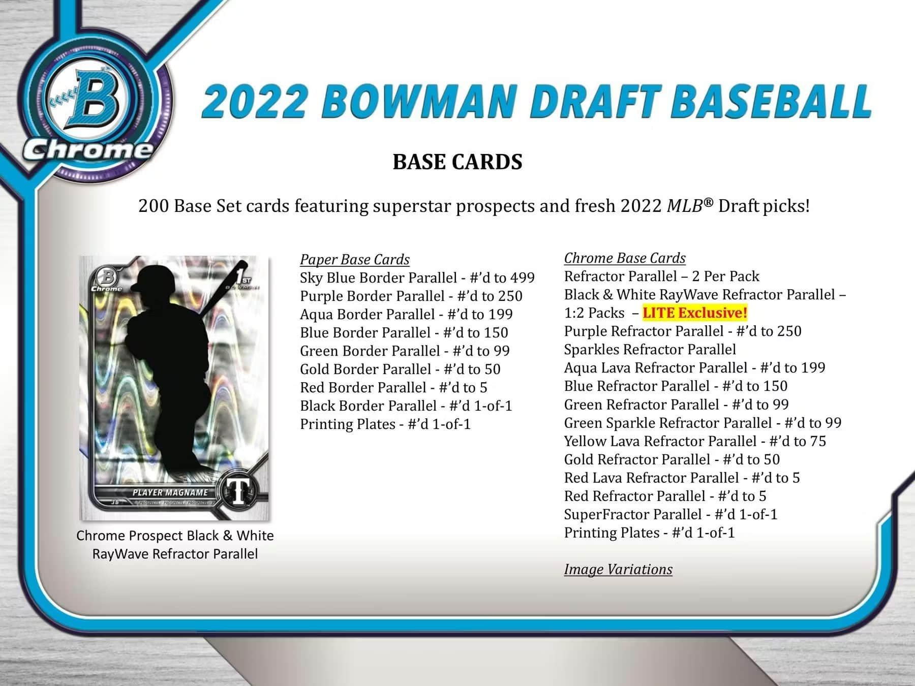 2022 Topps Bowman Draft MLB Baseball Hobby Lite Box