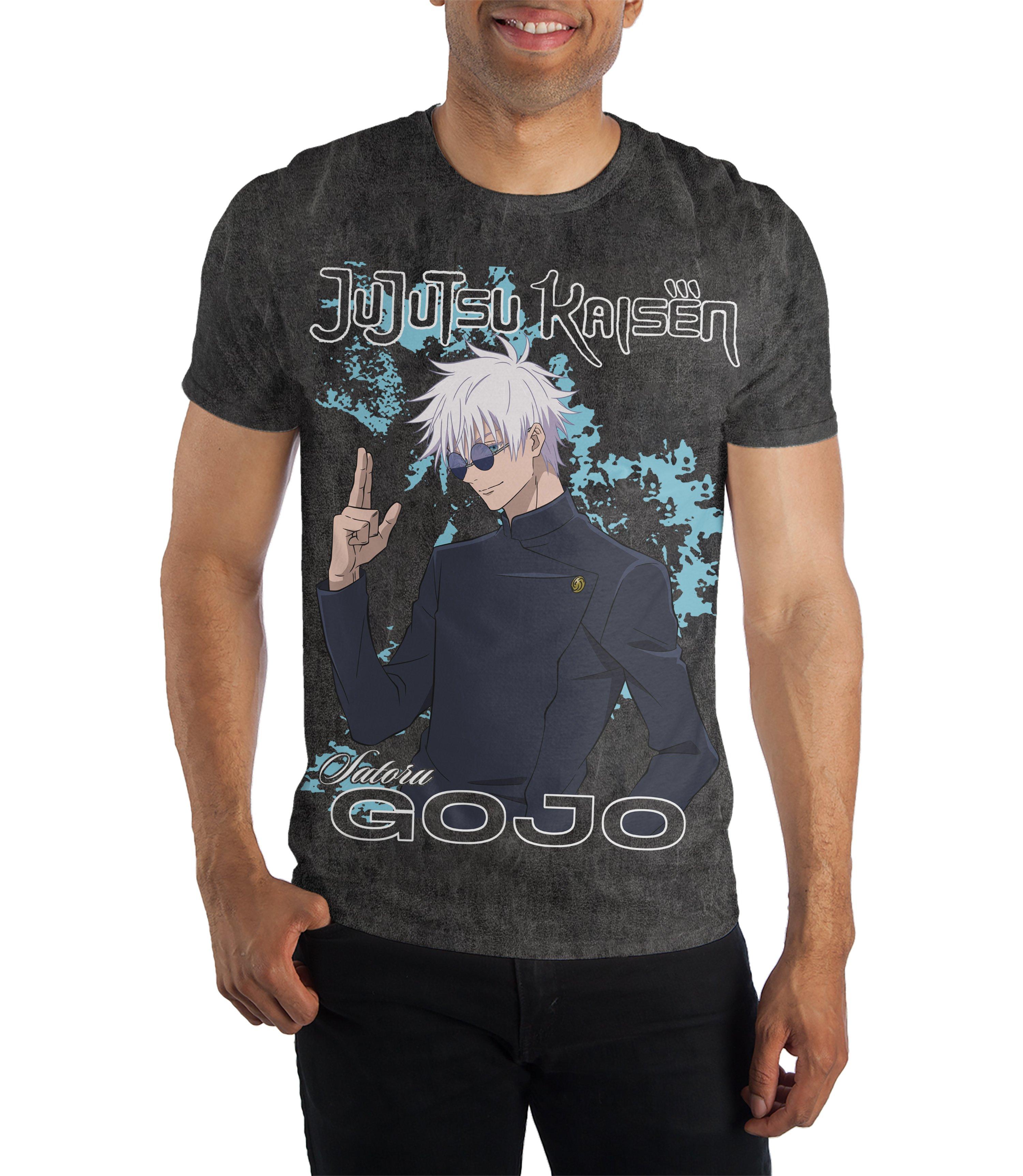 Jujutsu Kaisen Gojo Minimal Color Oversize Unisex Short Sleeve Graphic T-Shirt GameStop Exclusive, Size: Large