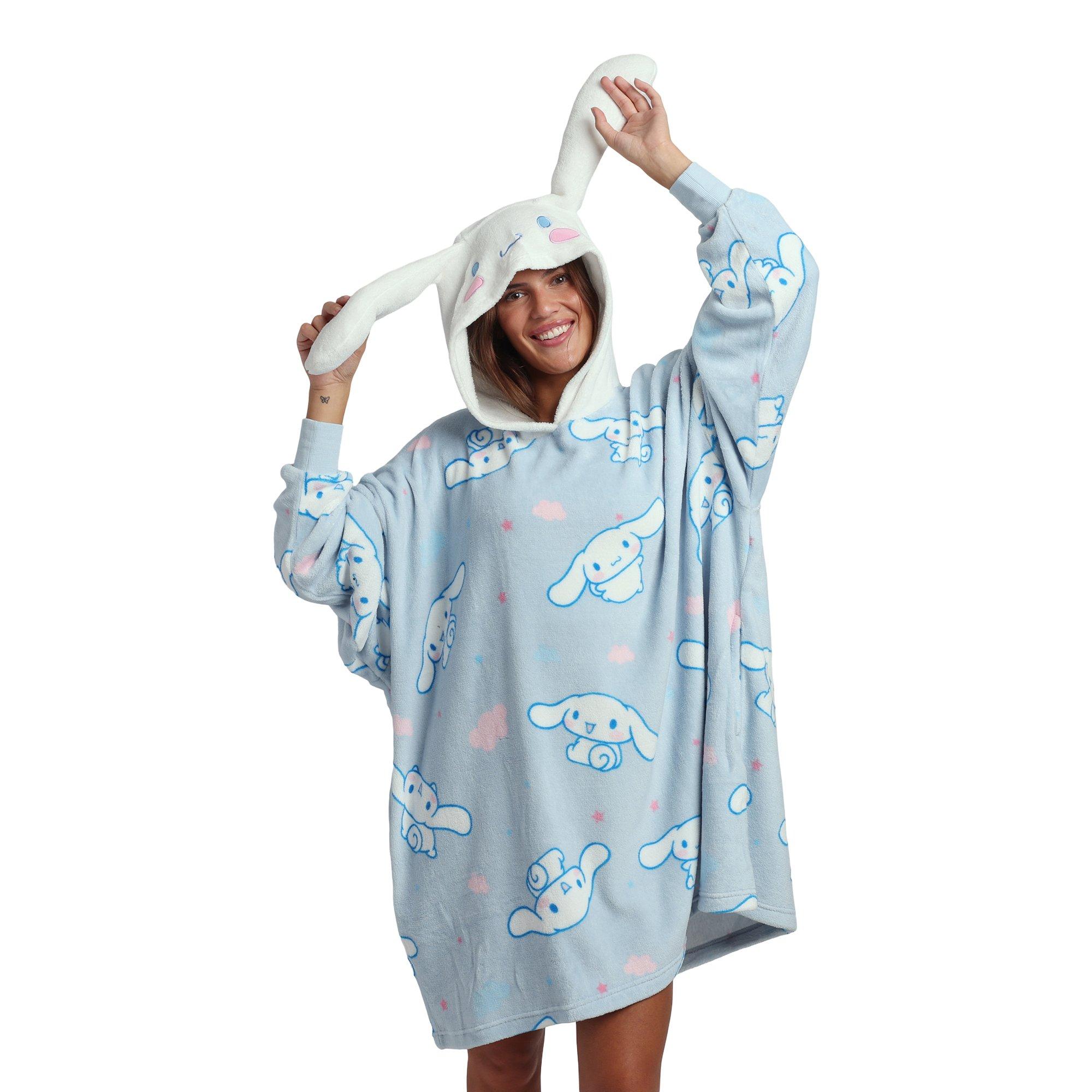 Sanrio Cinnamoroll Fuzzy Oversized Blanket Unisex Hoodie GameStop Exclusive