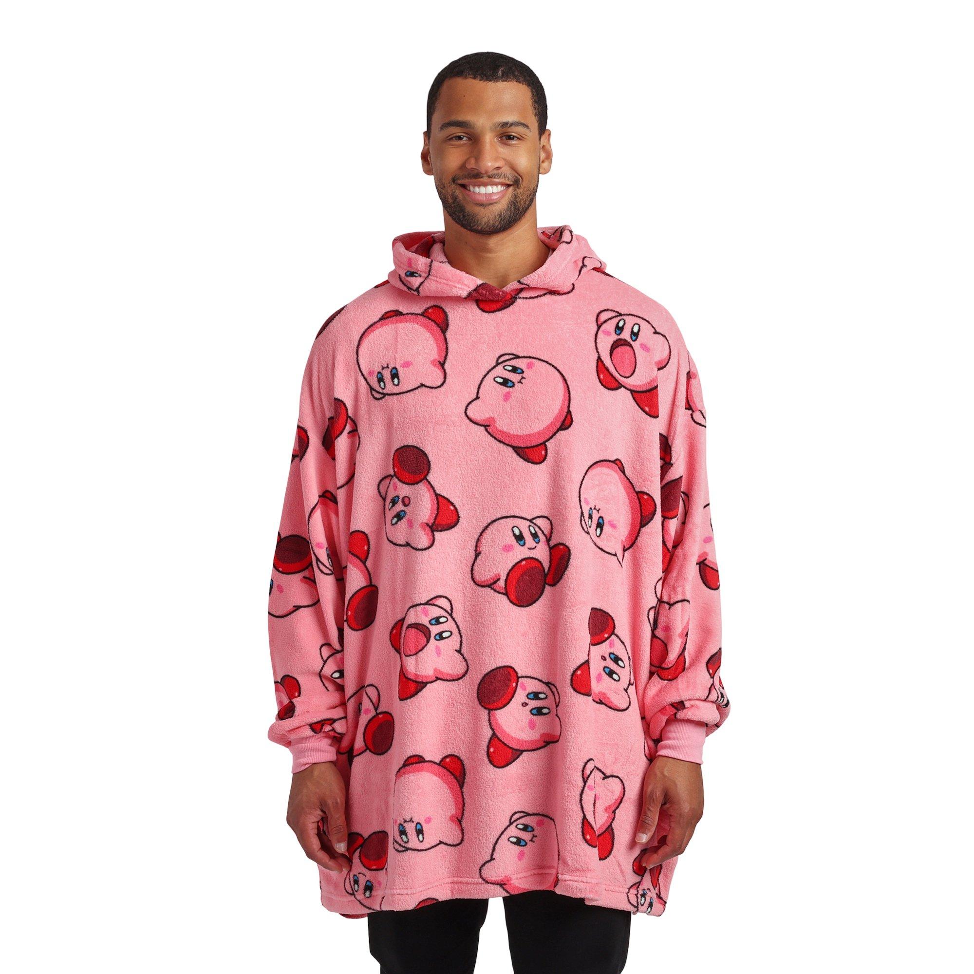 Kirby Fuzzy Oversized Blanket Hoodie GameStop Exclusive - One Size