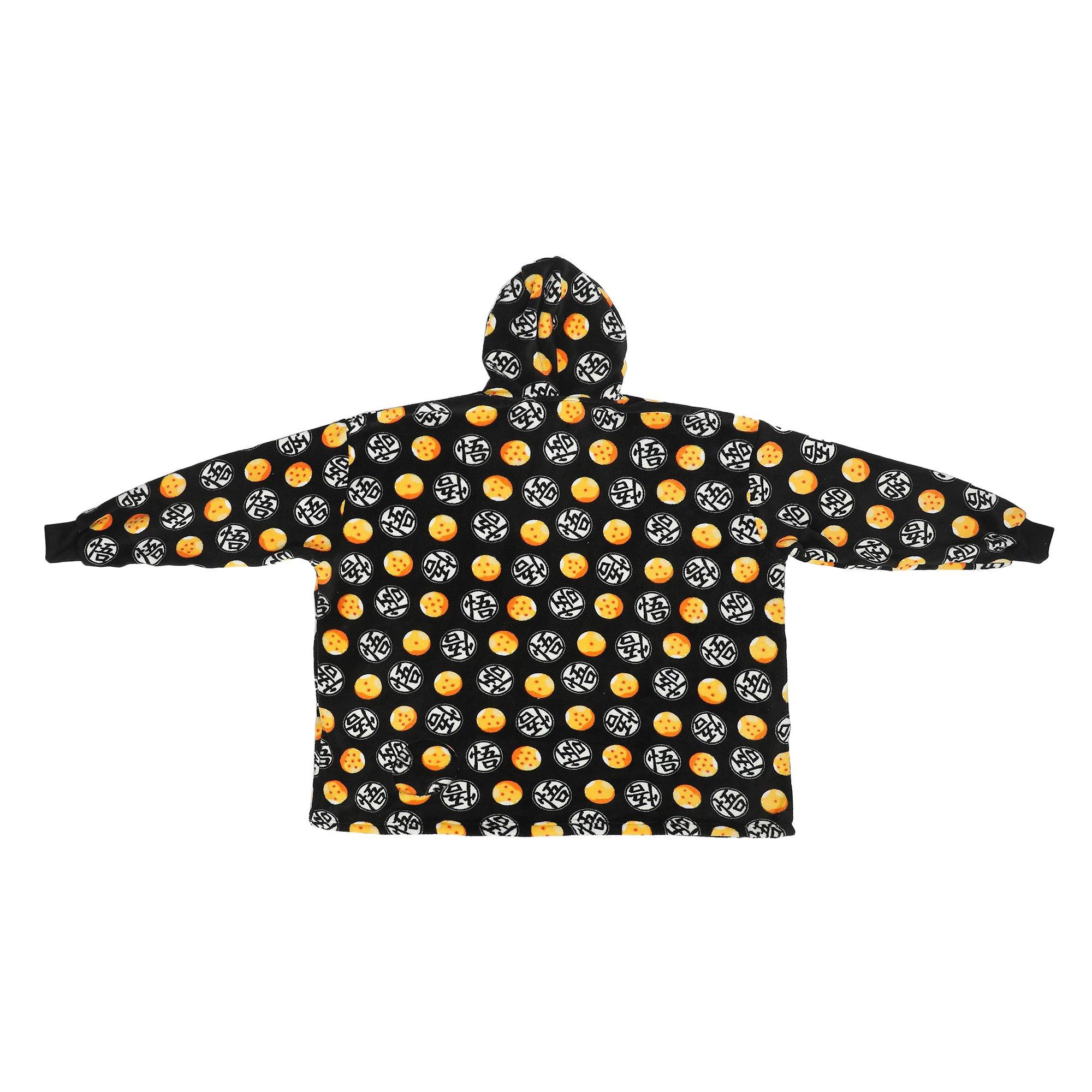 Dragon Ball Z Gi Symbols and Dragon Balls Hoodie Blanket