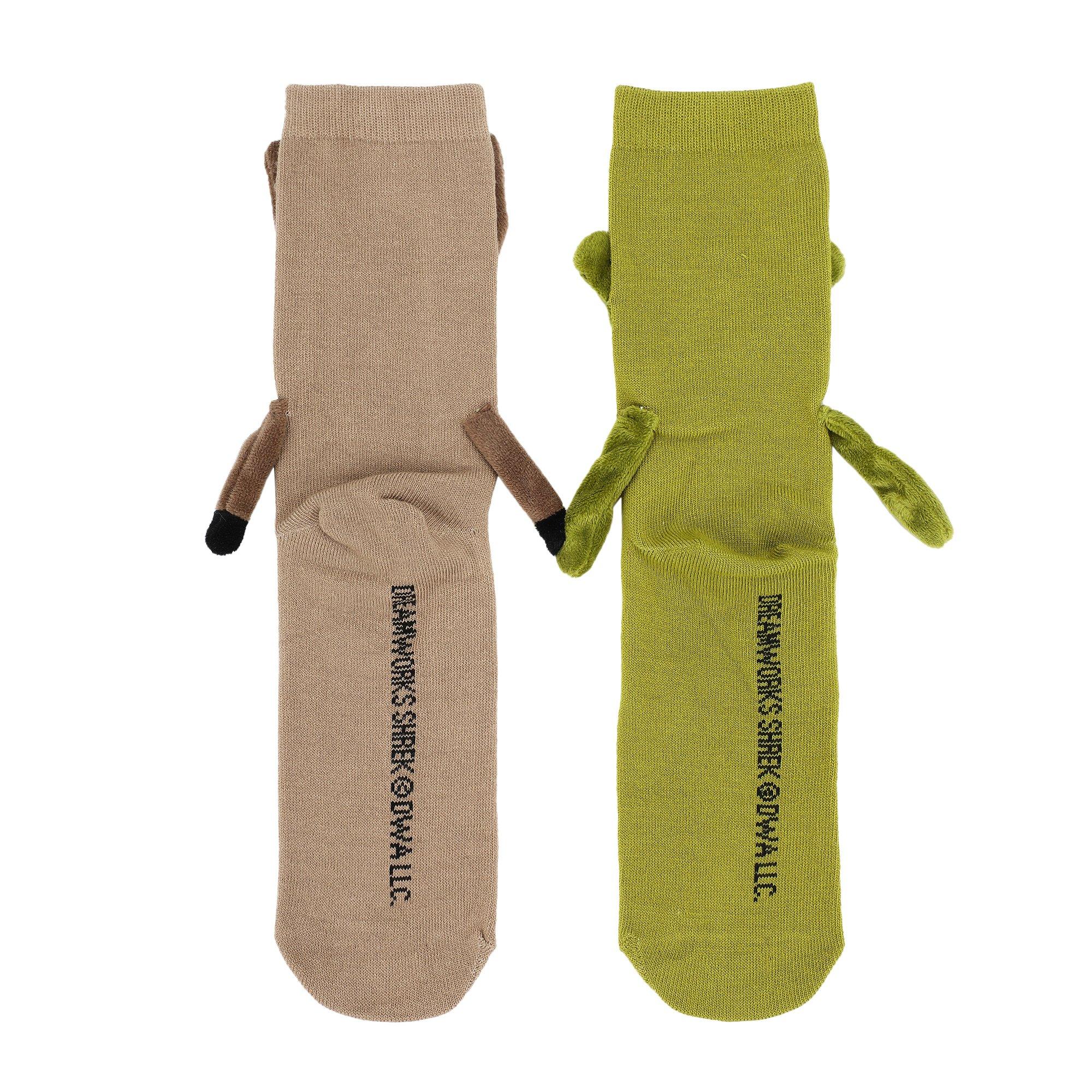 Dreamworks Shrek the Movie Shrek and Donkey Magnetic 3D Crew Socks
