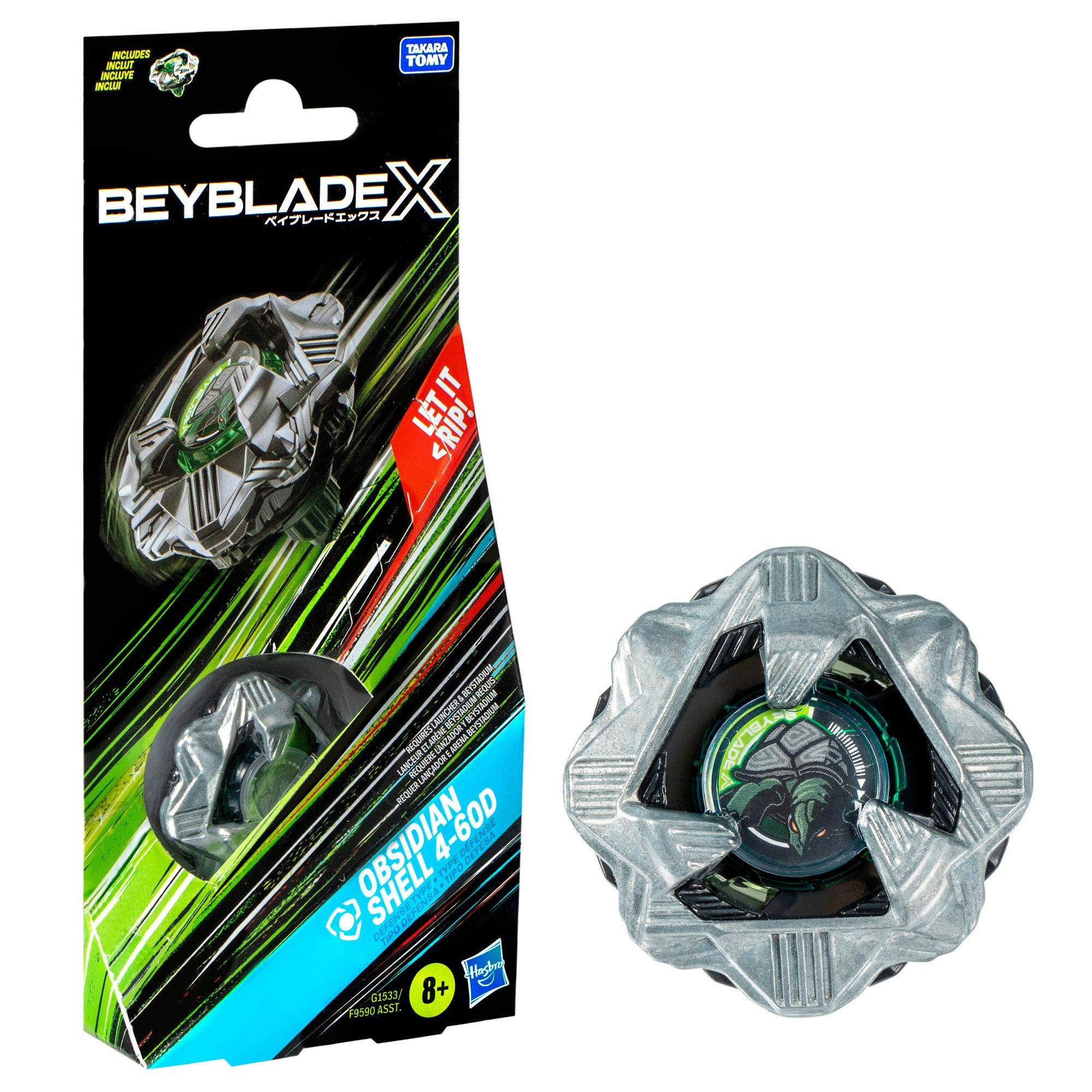 Hasbro Beyblade X Obsidian Shell 4-60D Booster Pack Set