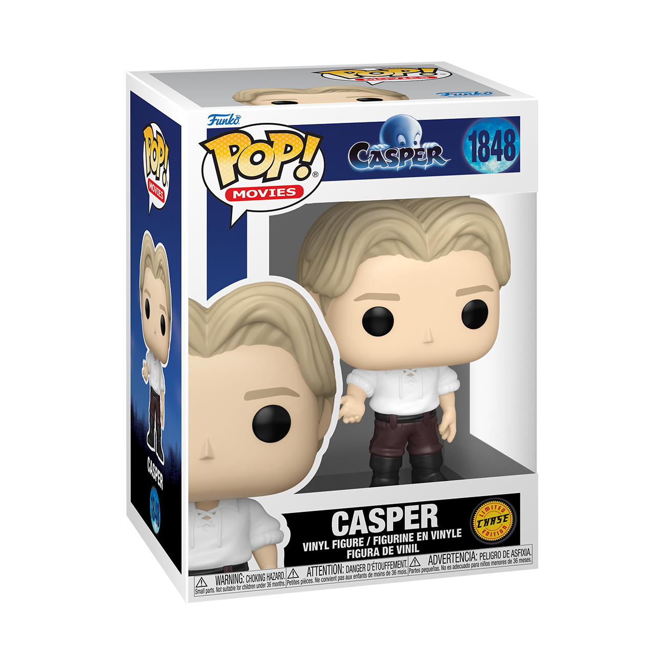Funko POP! Movies: Casper 30th Anniversary Casper ​(or Chase) 4.2-in Vinyl Figure
