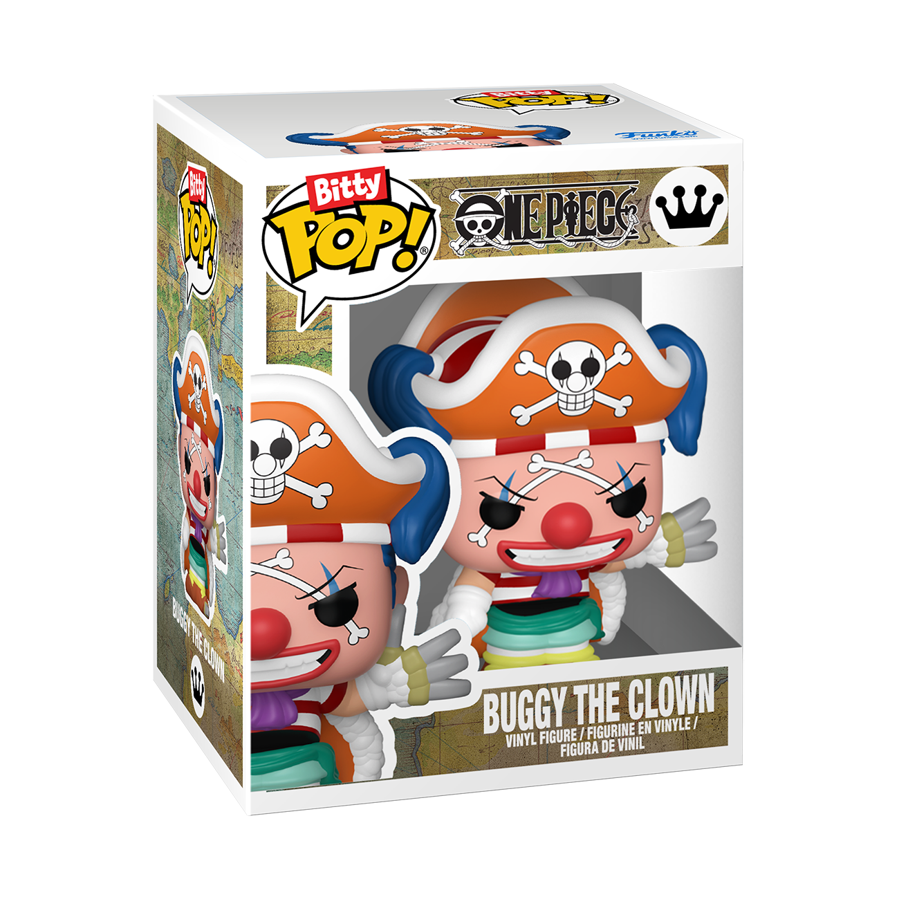 Funko Bitty POP! One Piece Vinyl Figure Set 4-Pack (Monkey D. Luffy, Roronoa Zoro, Axe-Hand Morgan and a Mystery Chase)