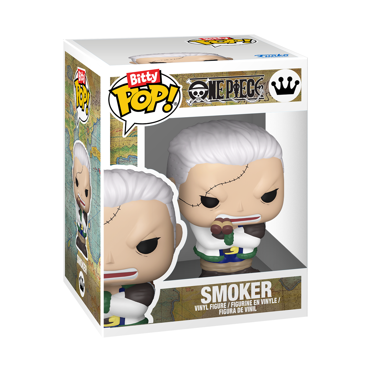 Funko Bitty POP! One Piece Vinyl Figure Set 4-Pack (Monkey D. Luffy, Roronoa Zoro, Axe-Hand Morgan and a Mystery Chase)
