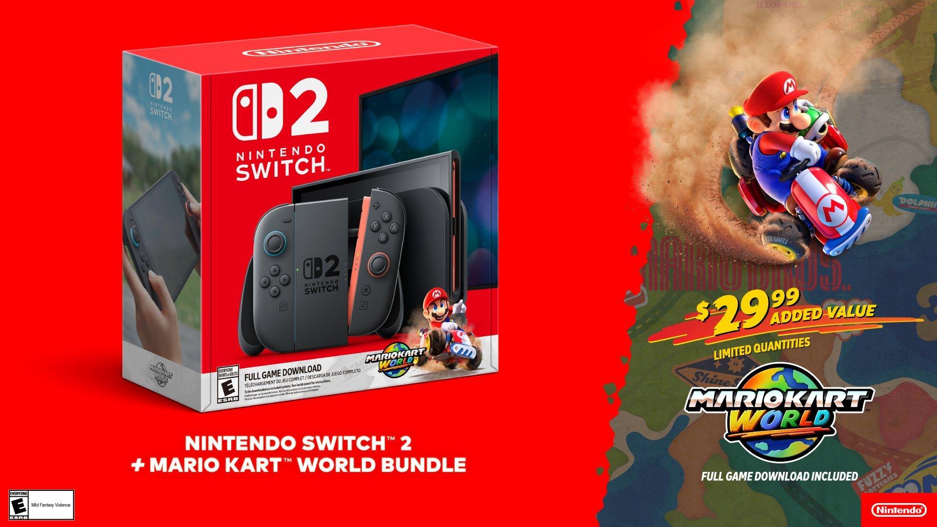Nintendo Switch 2 Console and Mario Kart World Bundle
