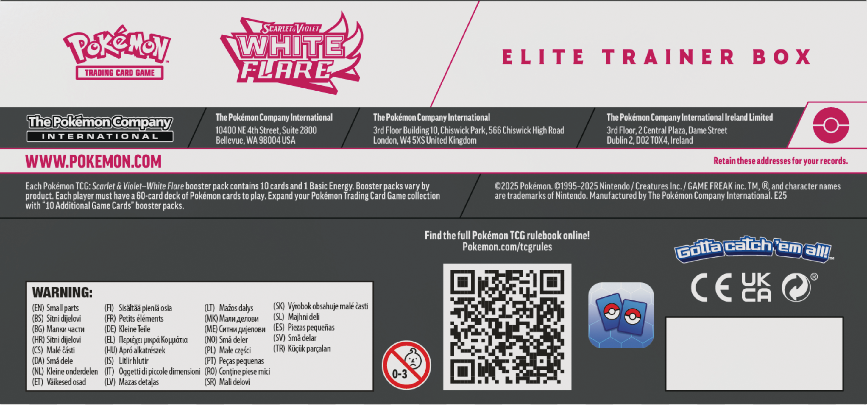 Pokemon Trading Card Game: White Flare Elite Trainer Box