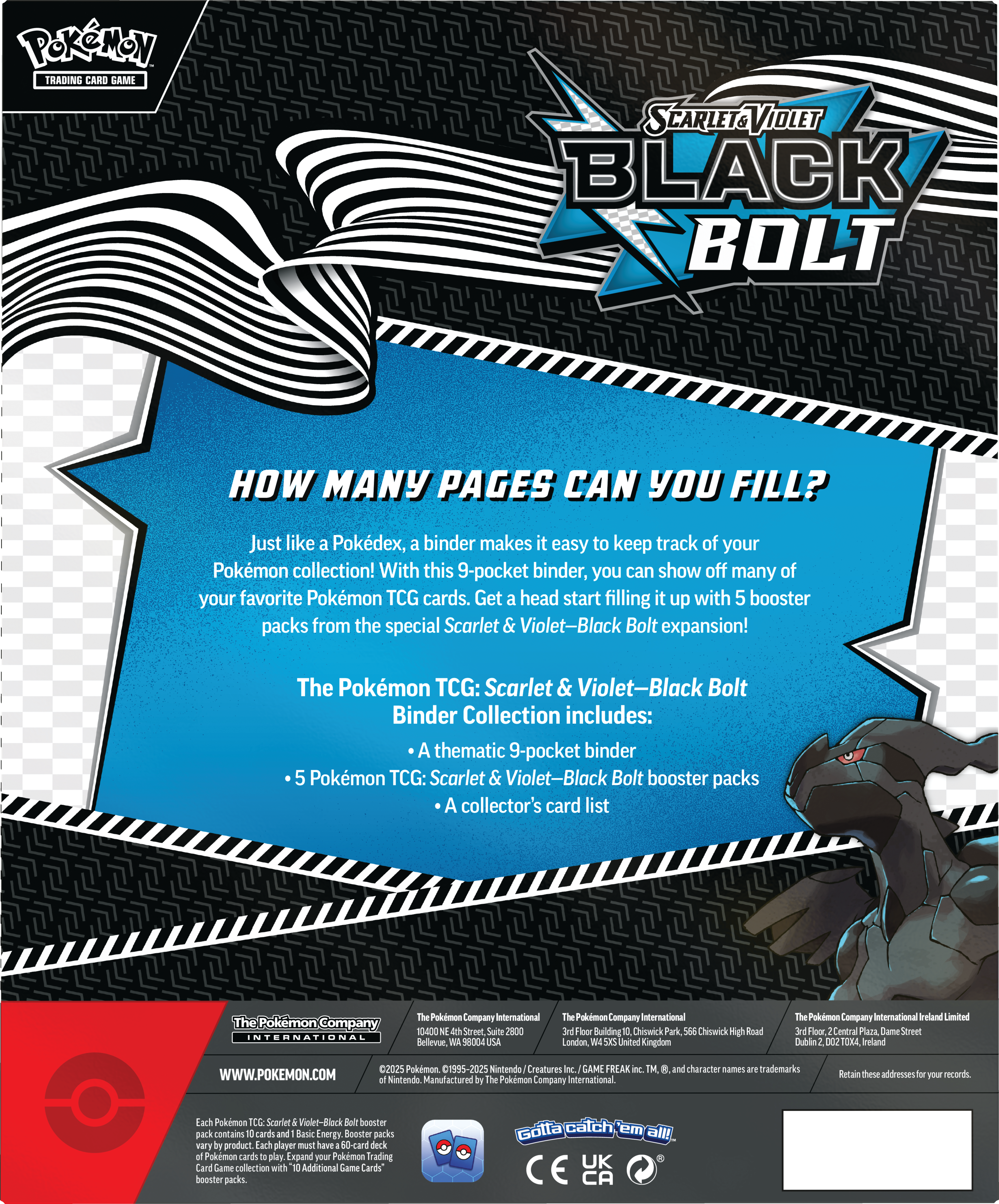 Pokemon Trading Card Game: Black Bolt Binder Collection