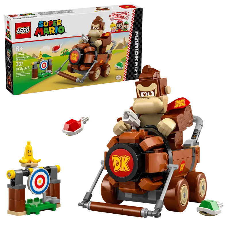 LEGO Super Mario Mario Kart Donkey Kong and DK Jumbo Building Toy 72033