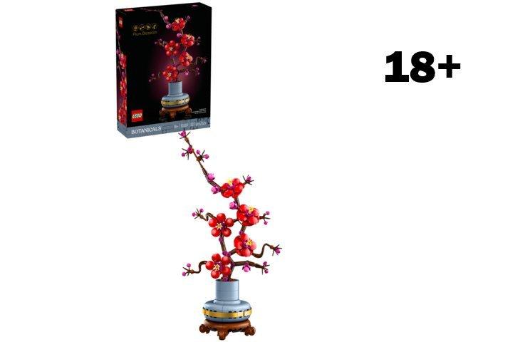 LEGO Icons Plum Blossom Flower Decor Display Set for Office Decor 10369