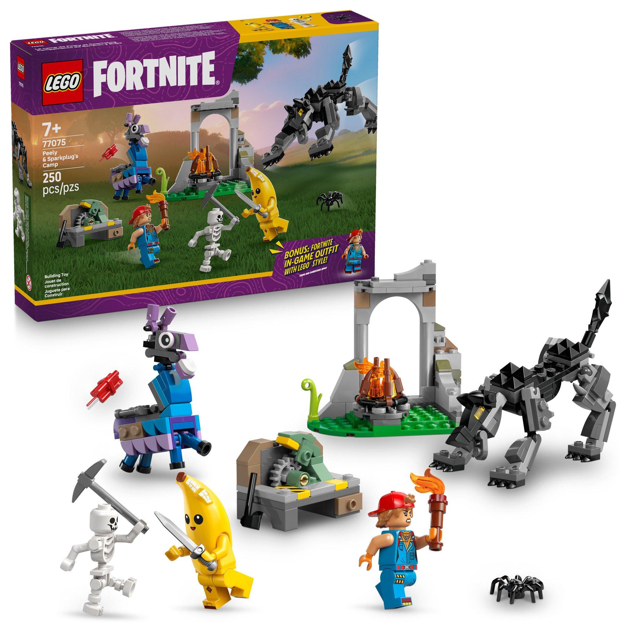 LEGO Fortnite Peely and Sparkplug's Camp Building Kit 77075 GameStop