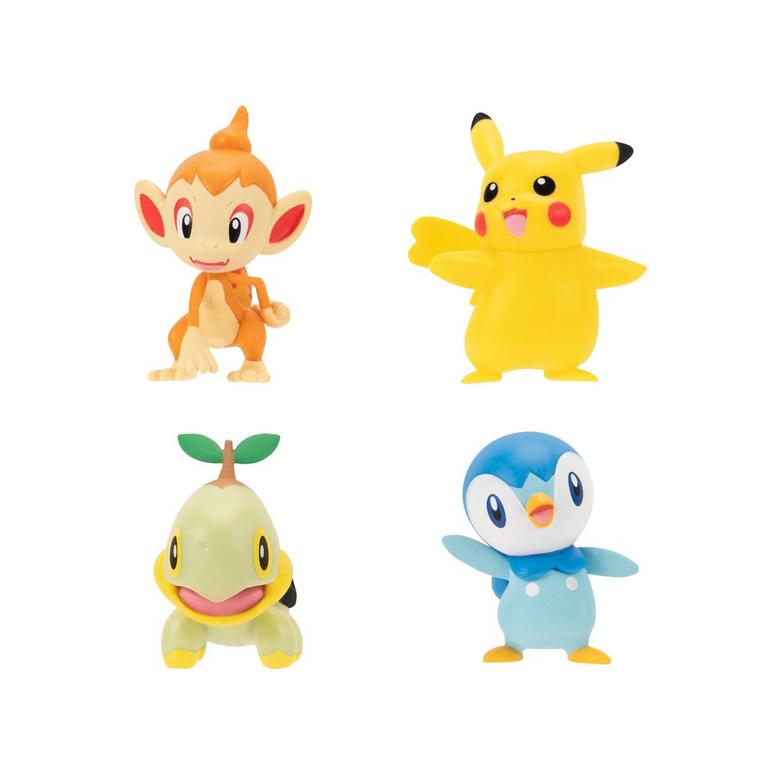 Jazwares Pokemon Sinnoh Starters and Pikachu Battle Figure Set 4