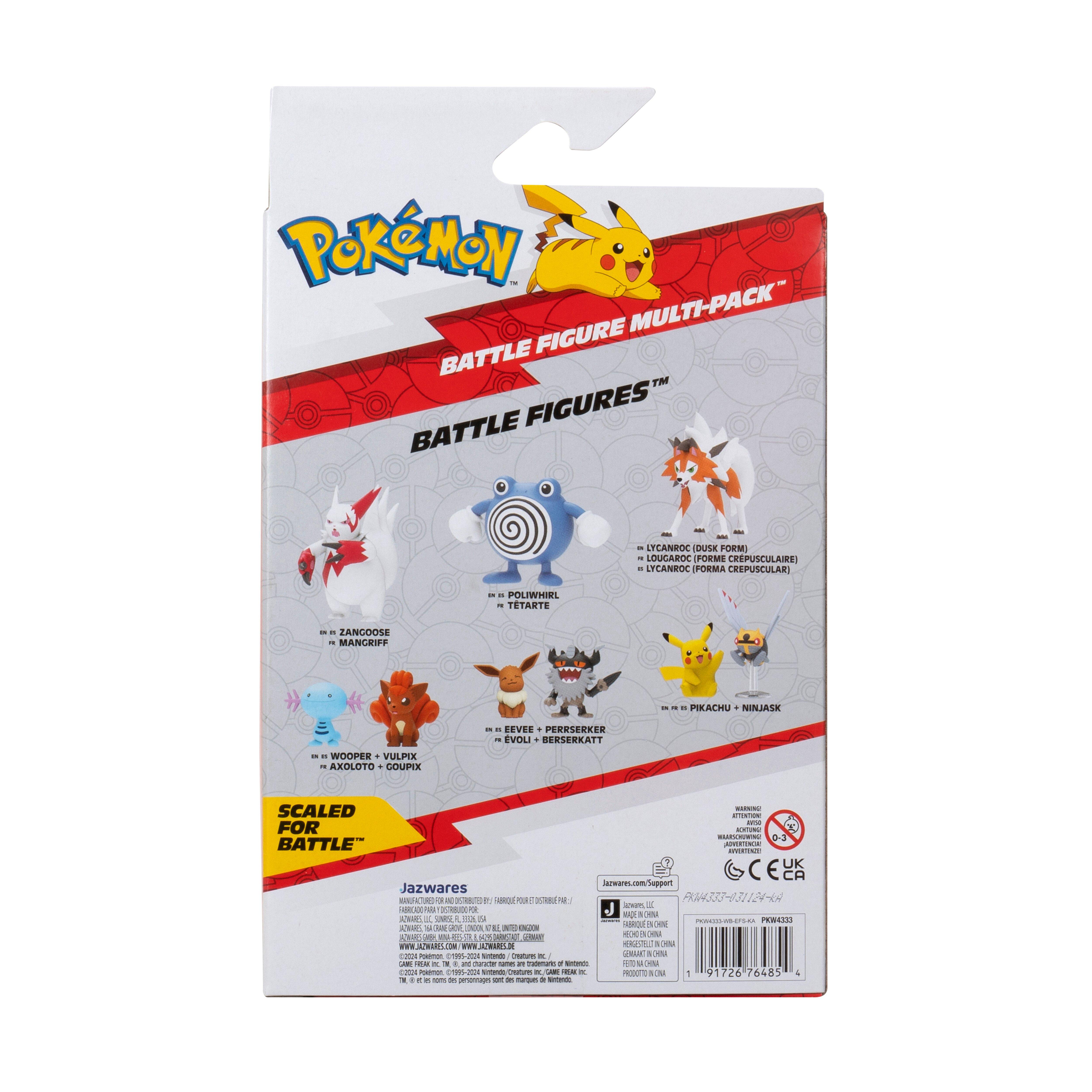 Jazwares Pokemon Sinnoh Starters and Pikachu Battle Figure Set 4-Pack
