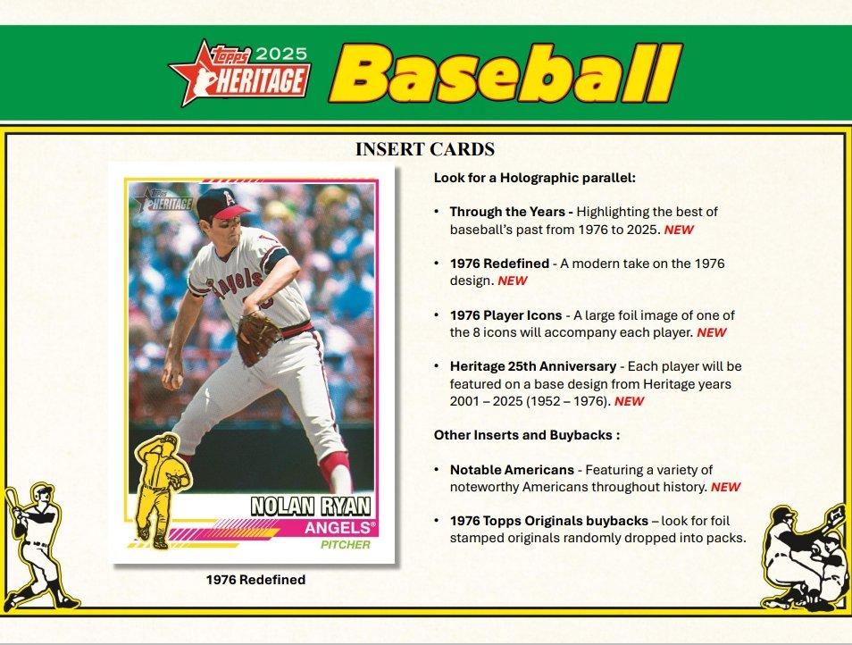 2025 Topps Heritage MLB Baseball Value Box