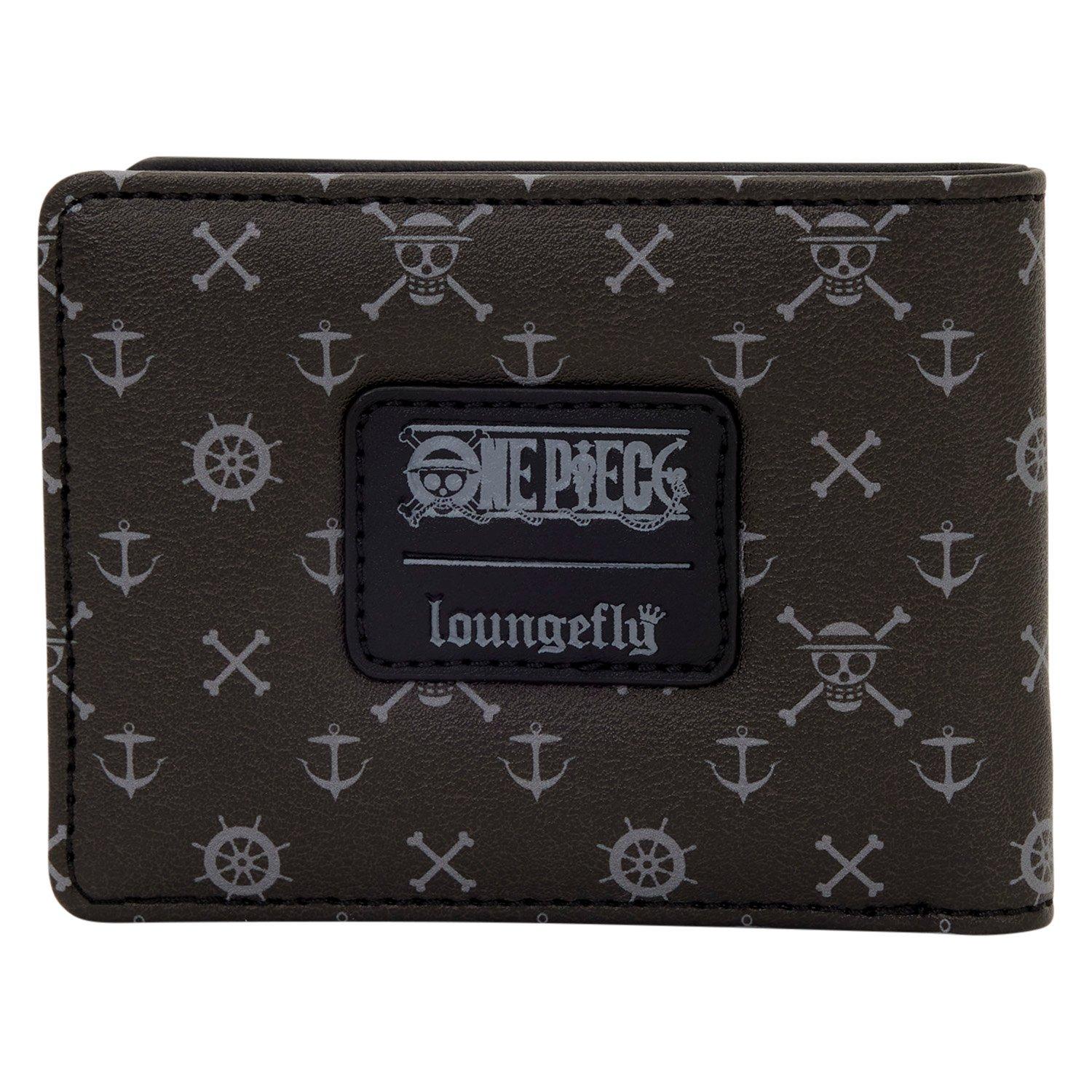 Loungefly One Piece Straw Hat Crew Jolly Roger Bifold Wallet GameStop Exclusive