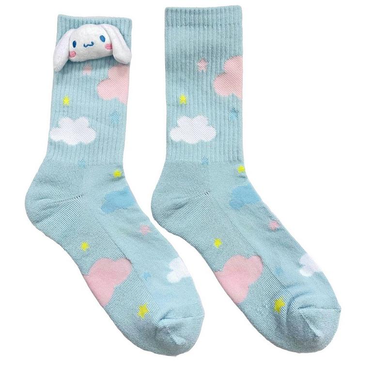 Sanrio Hello Kitty and Friends Cinnamoroll Clouds Plush Crew Socks