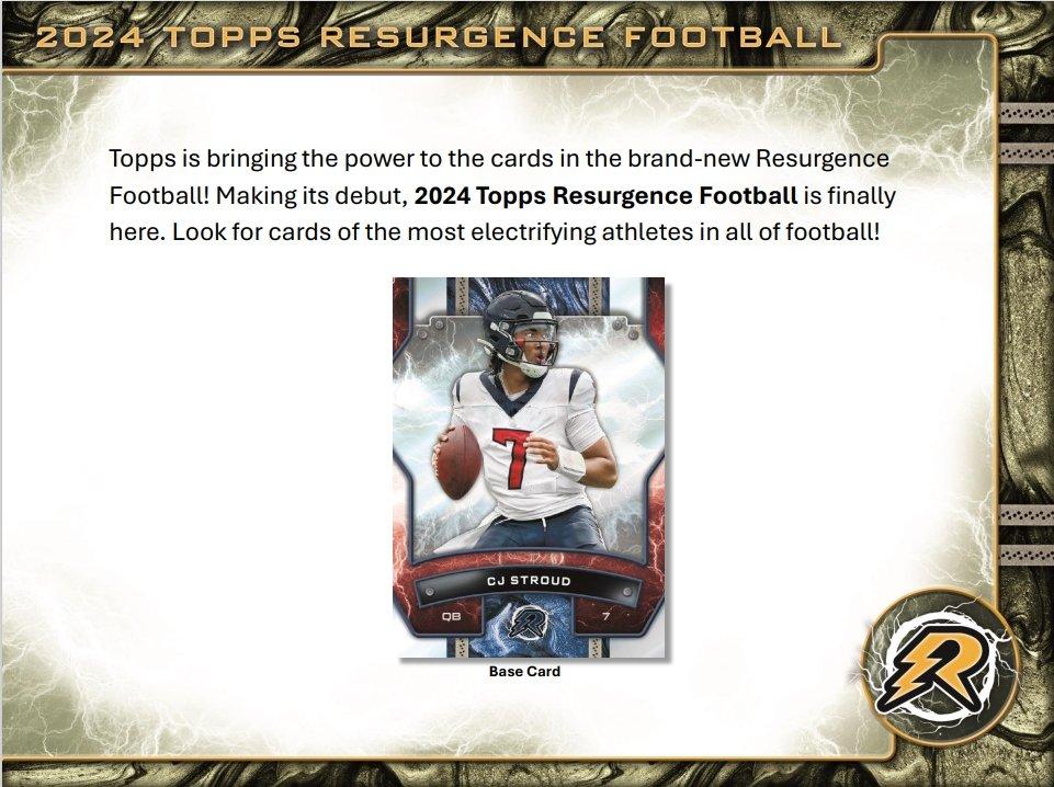 2024 Topps NFL Resurgence Football Value Box (8 Packs)