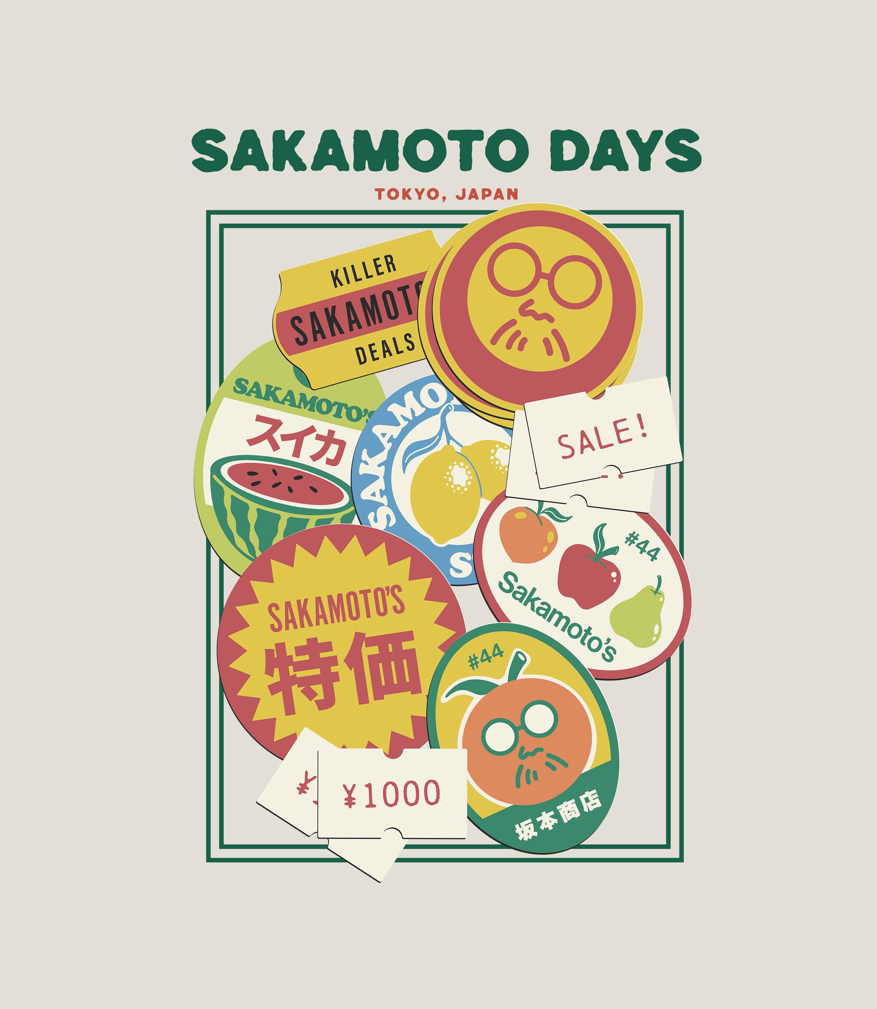 Sakamoto Days Store Stickers On Sand Ground Unisex Short Sleeve Graphic T-Shirt