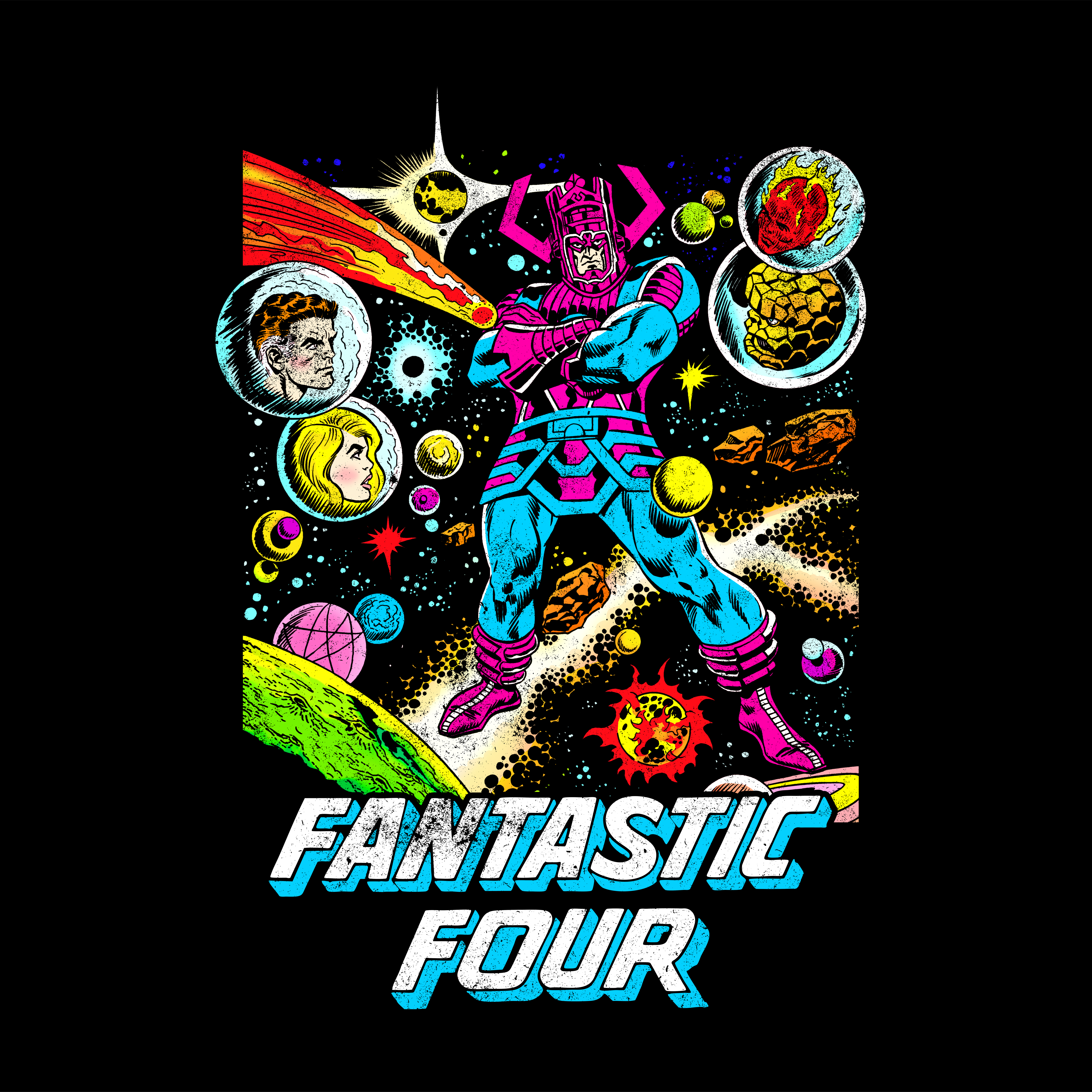 Marvel Fantastic 4 Galactus Comic Book Cover Graphic Unisex T-Shirt GameStop Exclusive