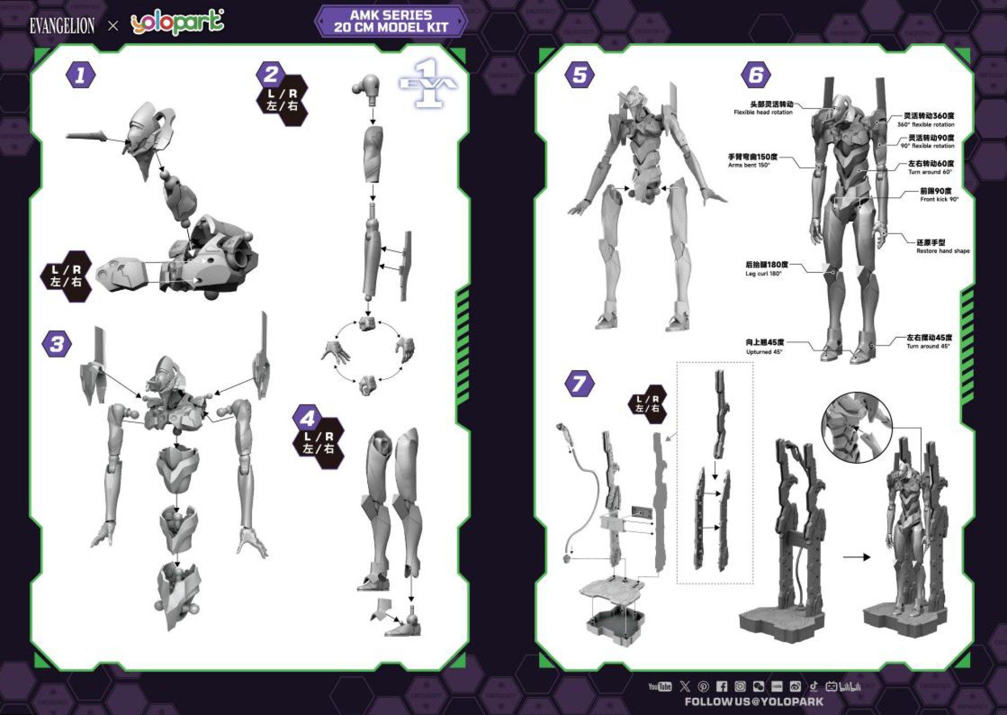 Neon Genesis Evangelion AMK Series EVA-01 TEST TYPE Model