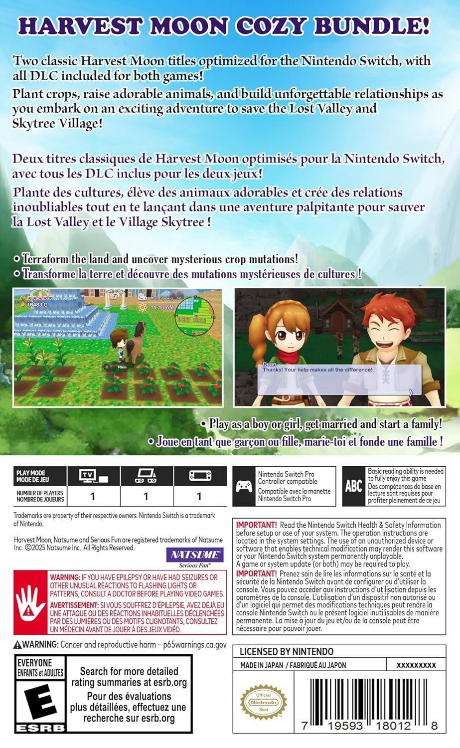 Harvest Moon: The Lost Valley and Skytree Village - Nintendo Switch
