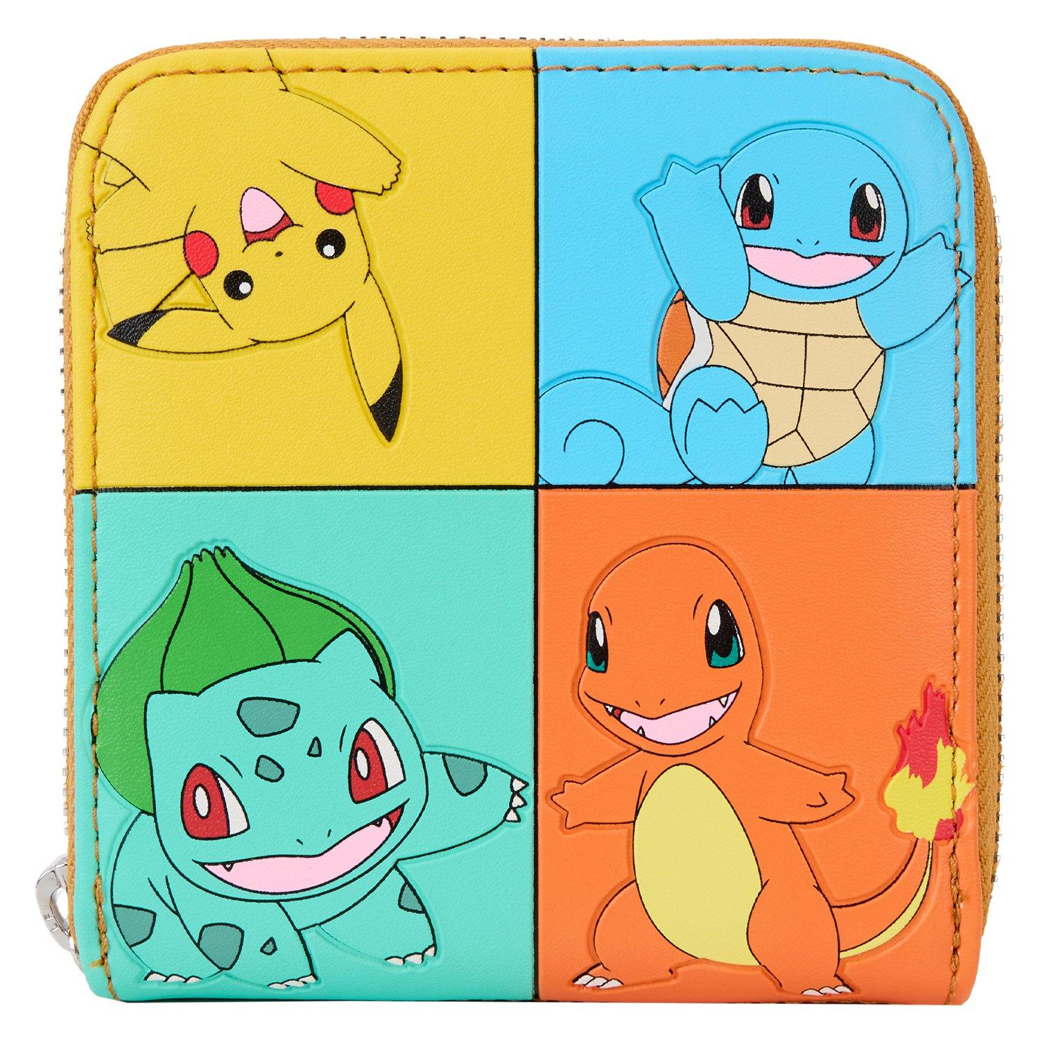 Loungefly Pokemon Color Block Starters Zip Around Wallet