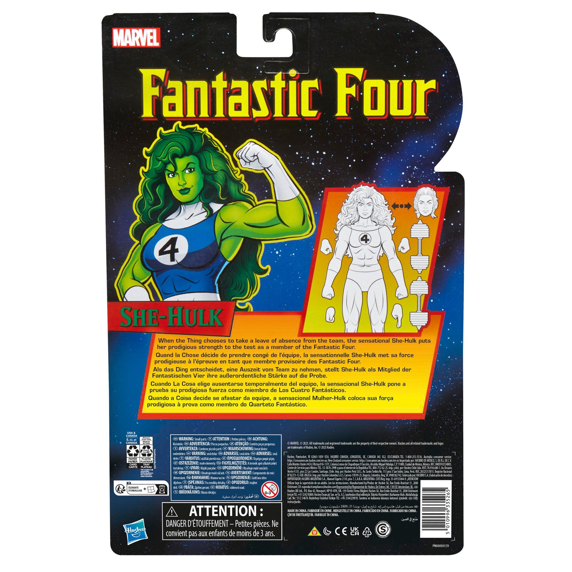 Hasbro Marvel Legends Series Fantastic Four Retro Collection She-Hulk 6-Inch Action Figure