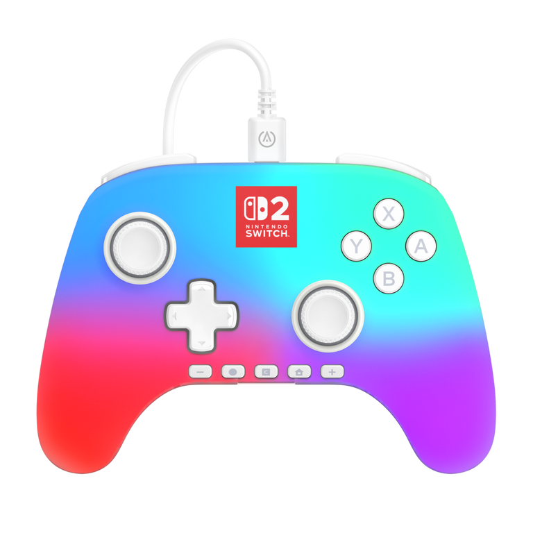 PowerA Advantage Wired Controller for  Nintendo Switch 2 with Lumectra - White