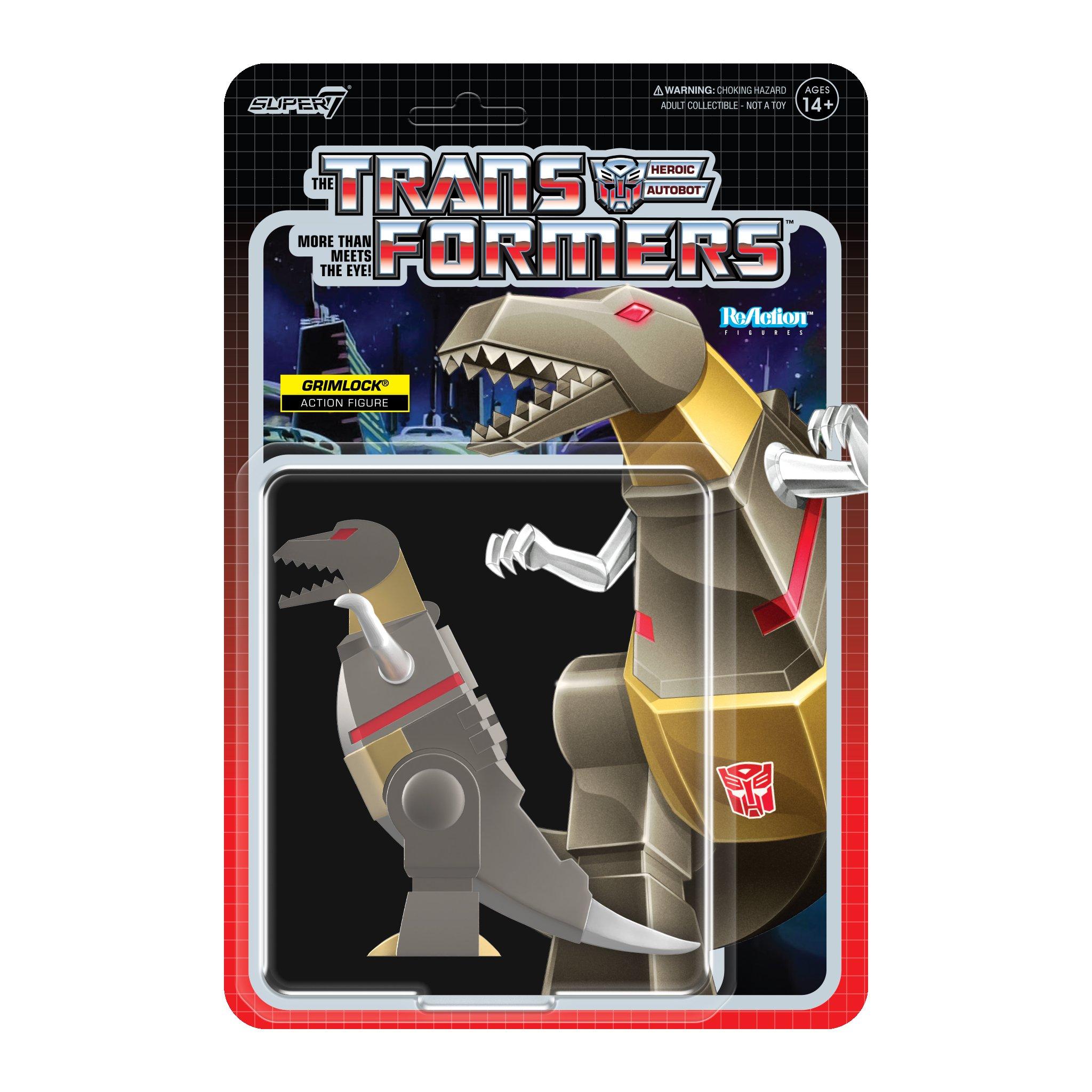 Super7 Transformers ReAction Grimlock (Metallic) Action Figure Wave 08