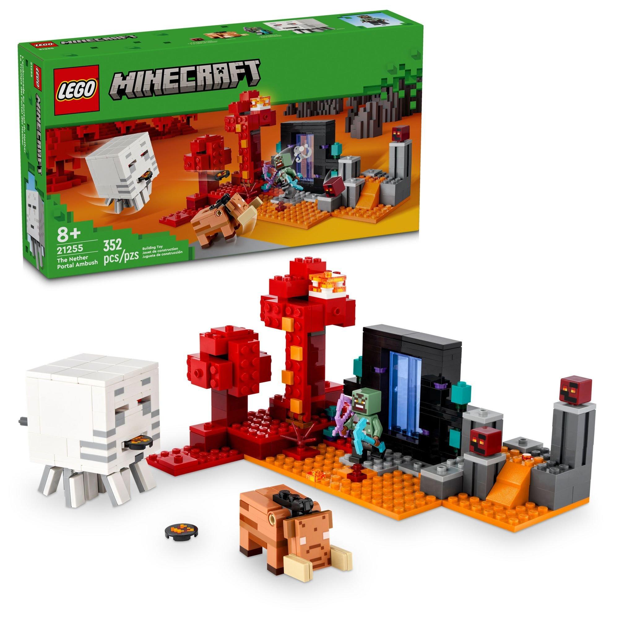 LEGO Minecraft The Nether Portal Ambush Building Set 21255 Graded