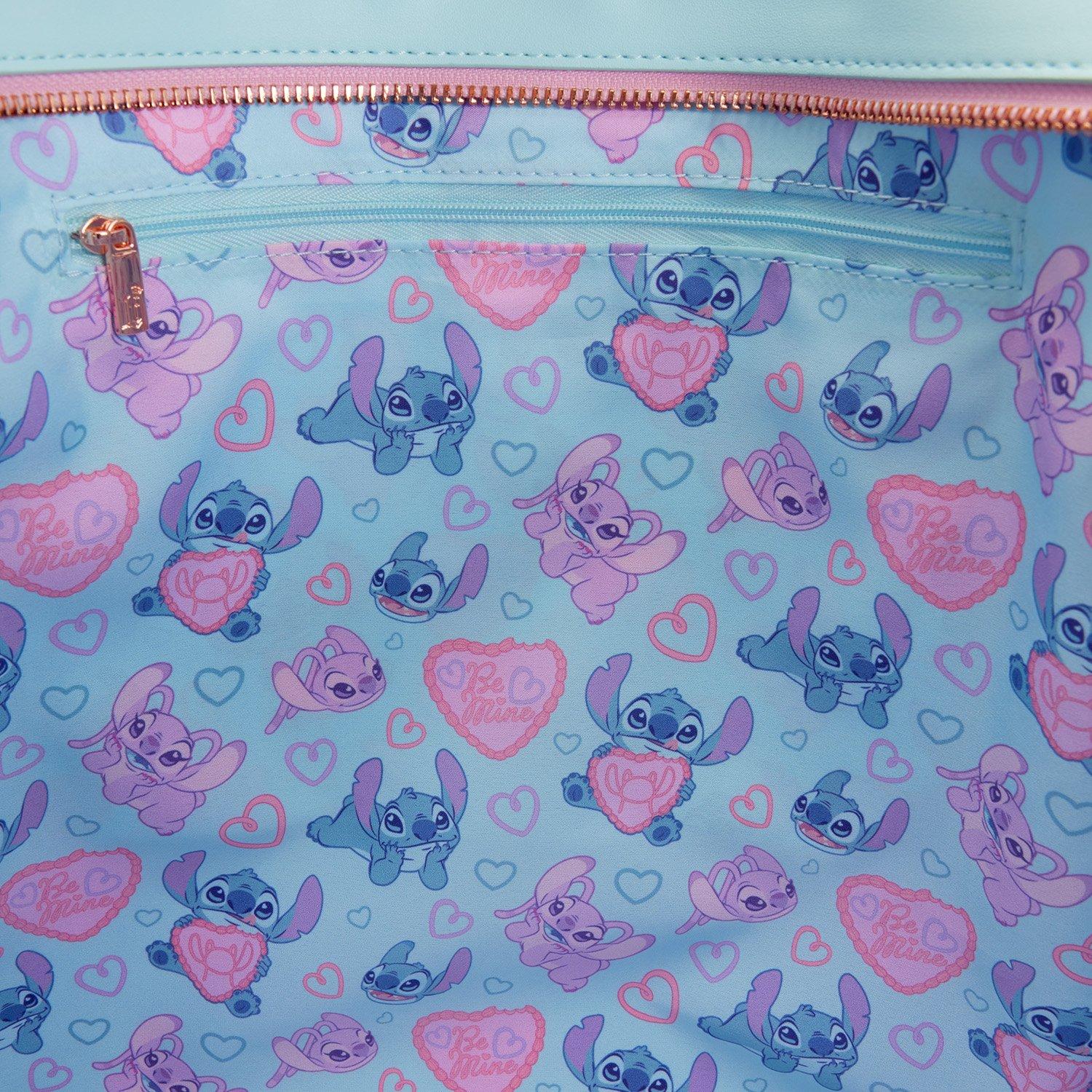 Loungefly Disney Stitch and Angel True Love Tote Crossbody Bag