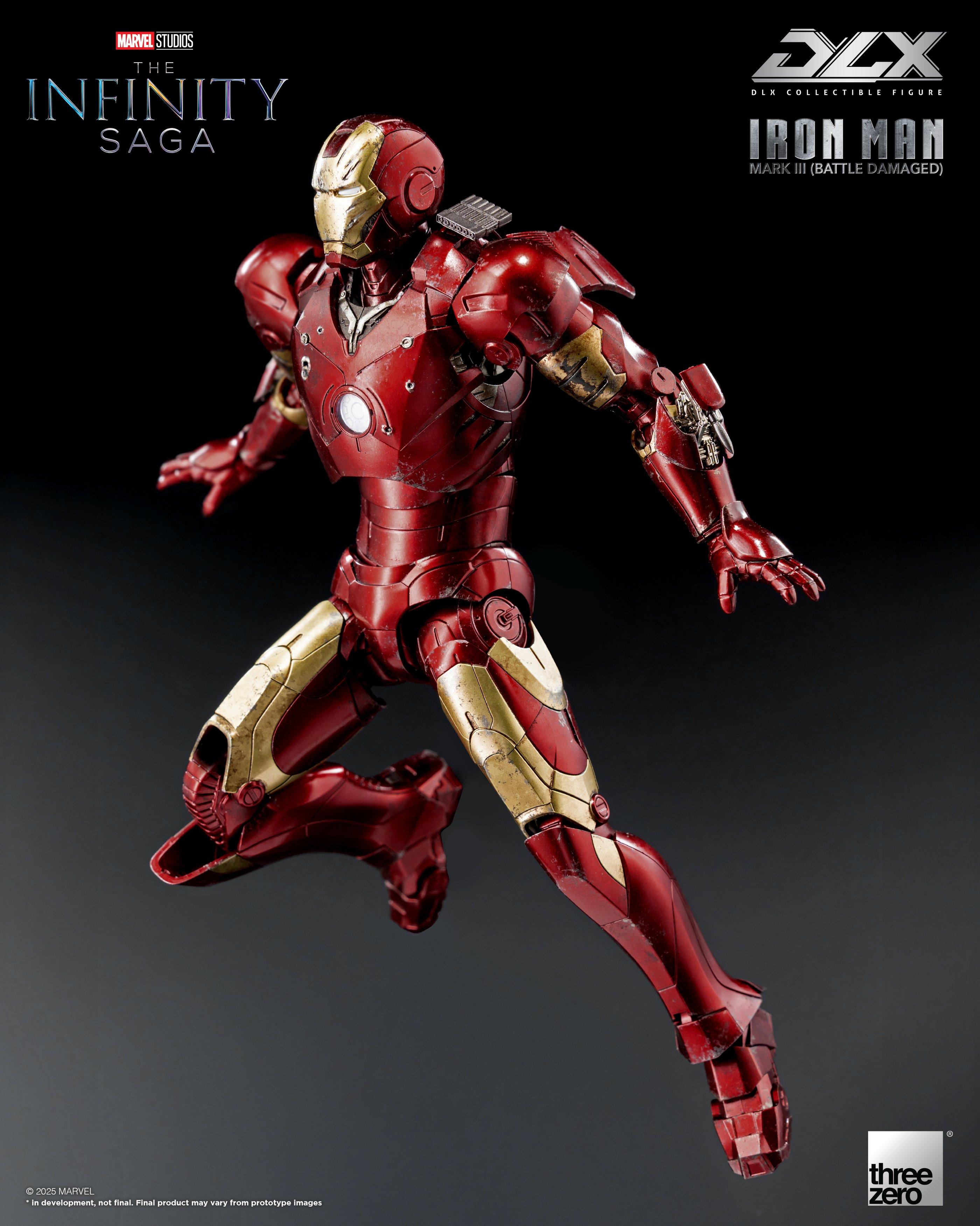 Marvel Studios Infinity Saga Deluxe Iron Man Mark 3 Battle Damage 6.9-In Action Figure